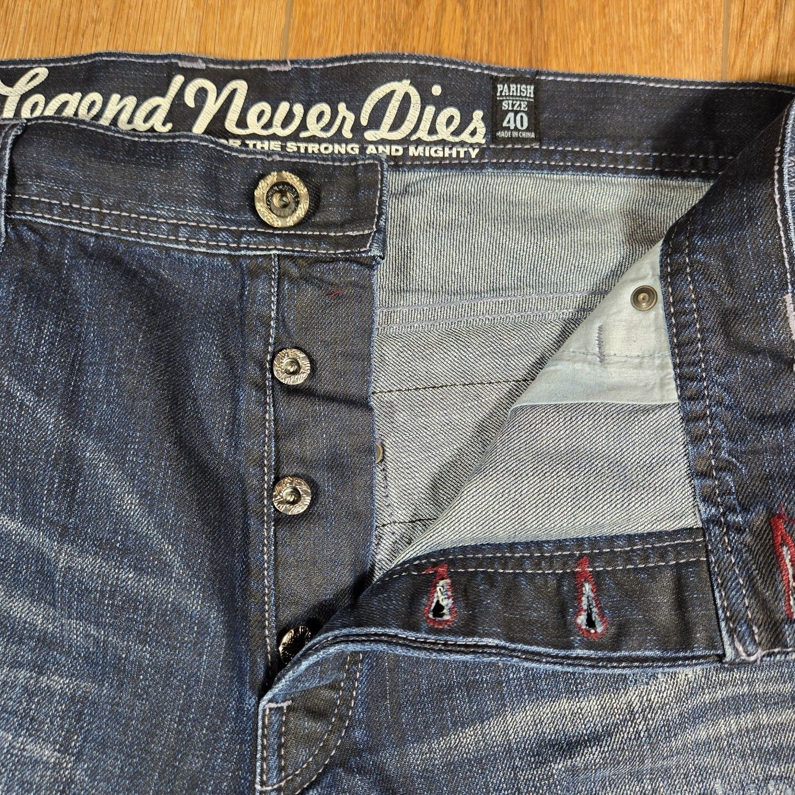 Parish Nation Parish Nation Y2K Jeans 40x34 Whiskered Hip Hop Streetwear Size US 40 / EU 56 - 6 Thumbnail