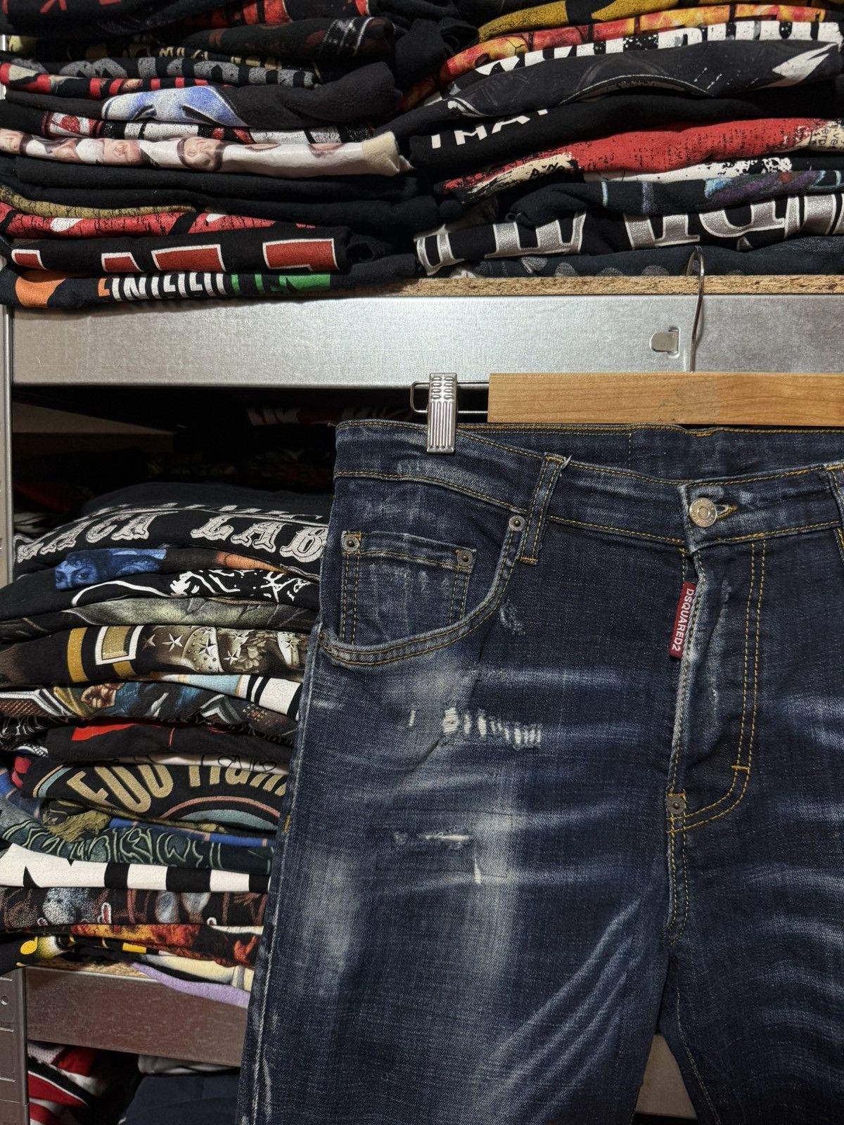 Dsquared2 Rare Luxury Dsquared2 Distressed Denim Navy Jeans Y2K Hype Size US 30 / EU 46 - 3 Thumbnail
