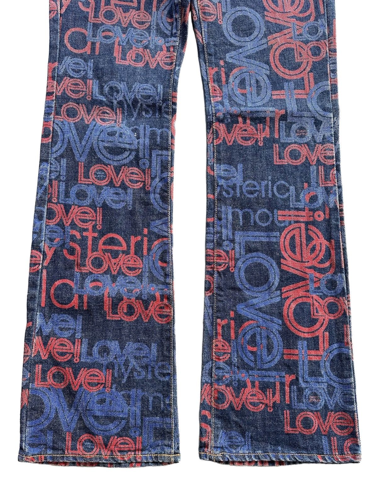 Hysteric Glamour 💥Rare Vintage Hysteric Glamour Overprint Love Hysteric Jeans Size US 29 - 4 Thumbnail
