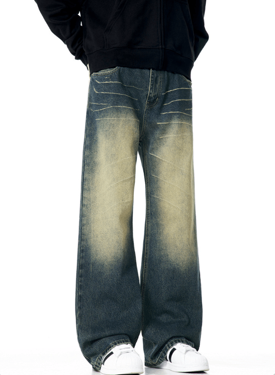 Japanese Brand × Jean Retro washed straight loose casual versatile cleanfit jeans Size US 32 / EU 48 - 2 Thumbnail