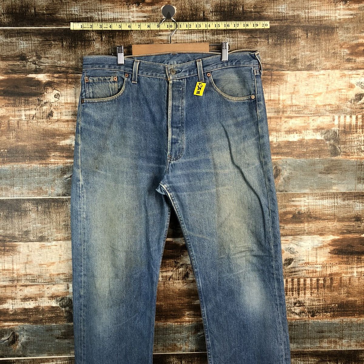 Levi's Levis 501 vintage ripped Blue Denim Pants #A2578 Size US 37 - 2 Thumbnail