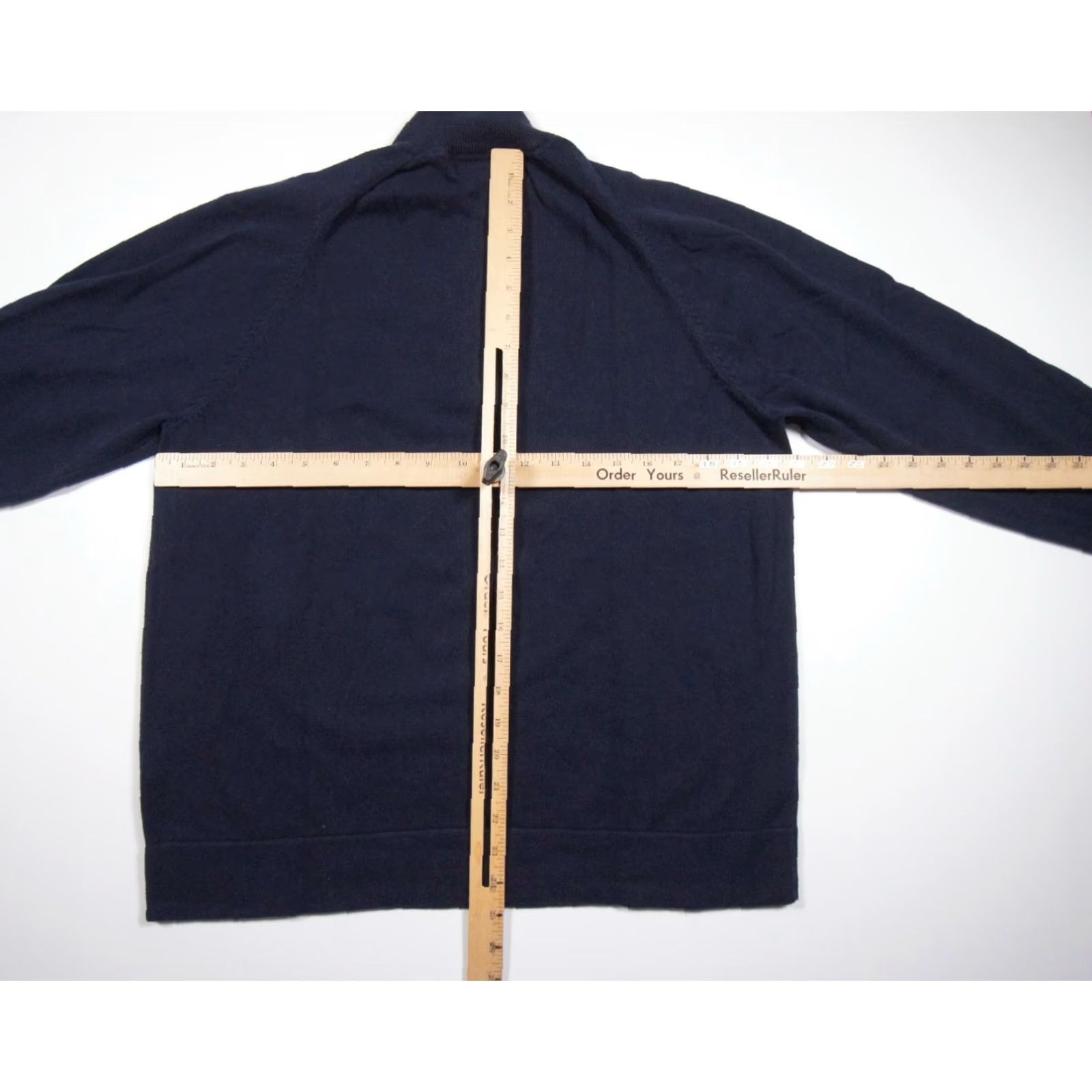 Vintage L.L. Bean Lightweight Knit Sweater Mens Medium Blue 1/4 Zip Cashmere Cotton Regular Fit Size US M / EU 48-50 / 2 - 7 Thumbnail