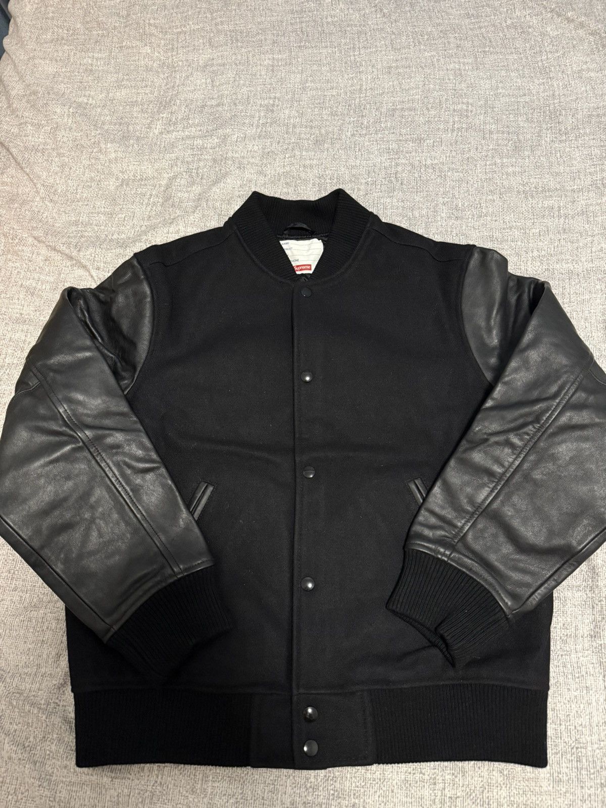 Supreme Supreme black motion logo varsity Jacket Size US M / EU 48-50 / 2 - 2 Thumbnail