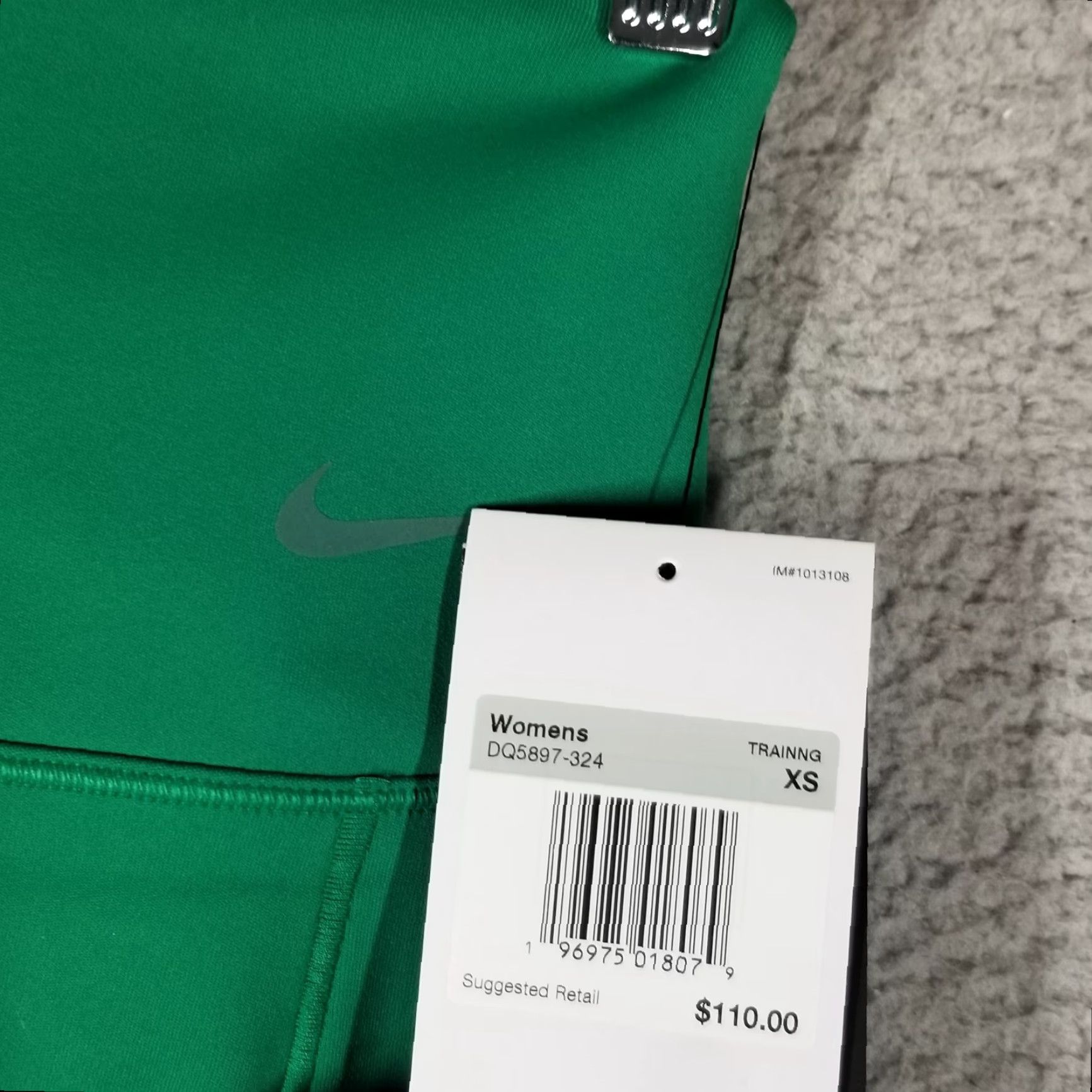 Nike VINTAGE Nike Cropped Leggings Women XS Green Athletic CrossFit Yoga Tapered Pockets Size 26" / US 2 / IT 38 - 3 Thumbnail