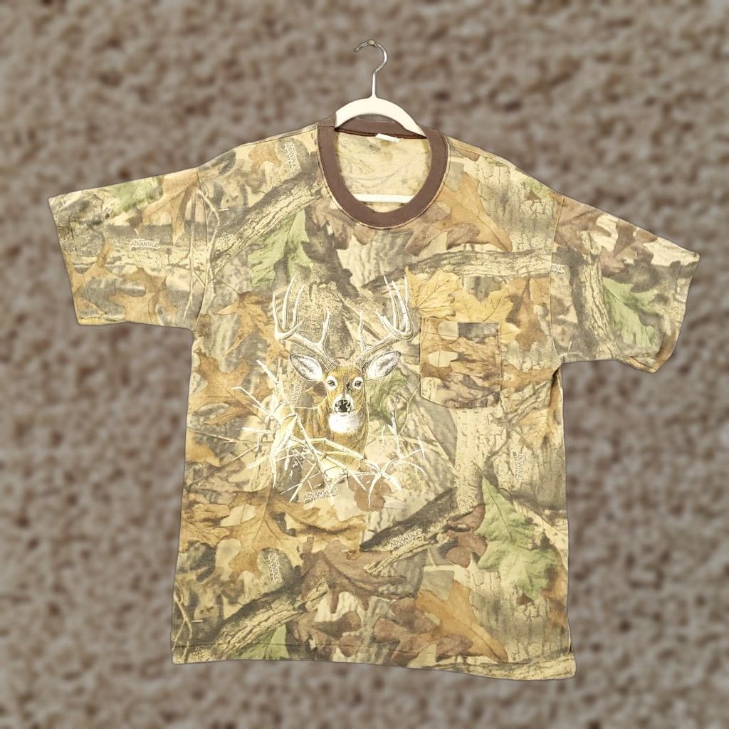 Vintage VINTAGE Ranger Shirt Mens M Camouflage Buck Deer Graphic Tee Hunting Size US M / EU 48-50 / 2 - 1 Thumbnail