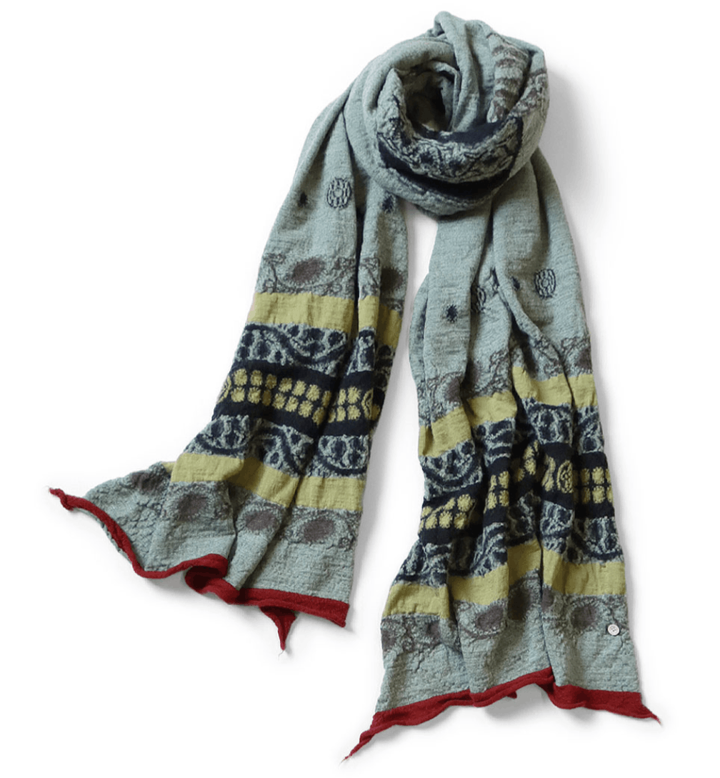 Kapital Shrunken Wool Coptic Skull Scarf Size ONE SIZE - 3 Thumbnail