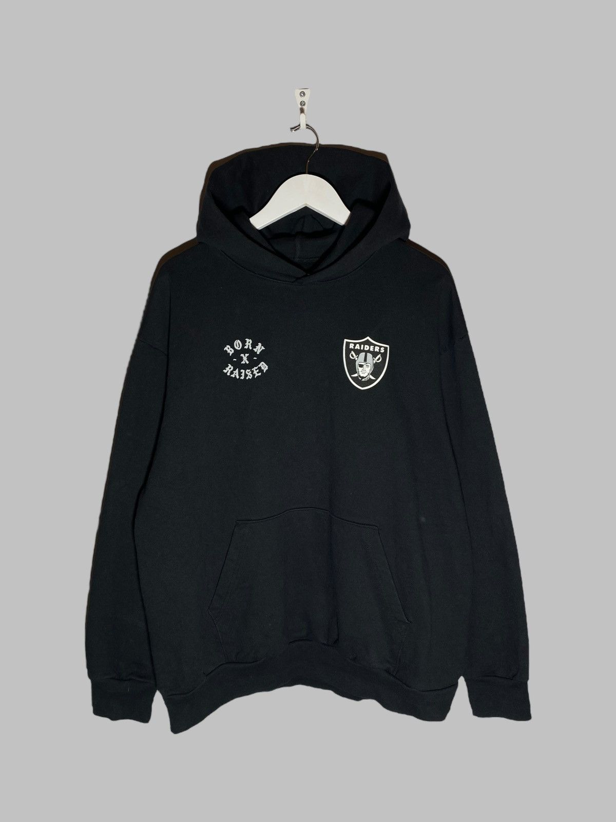 Born X Raised × NFL Born x Raised Raiders Black Cotton Hoodie Men’s USA NFL Size US XL / EU 56 / 4 - 2 Thumbnail