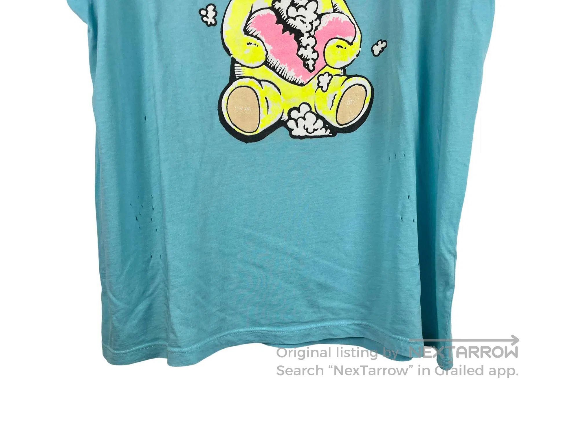 Amiri AMIRI Sky Blue Scattered Bullet Hole Bear Short Sleeve Size US L / EU 52-54 / 3 - 4 Thumbnail