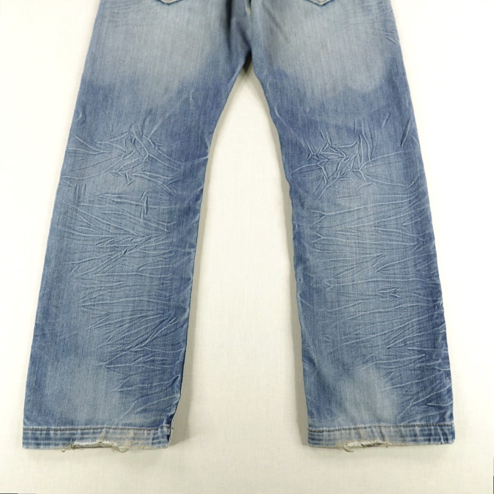 Levi's Levis 514 Jeans Mens 34x30 Blue Slim Straight Distressed Denim Size US 34 / EU 50 - 7 Thumbnail