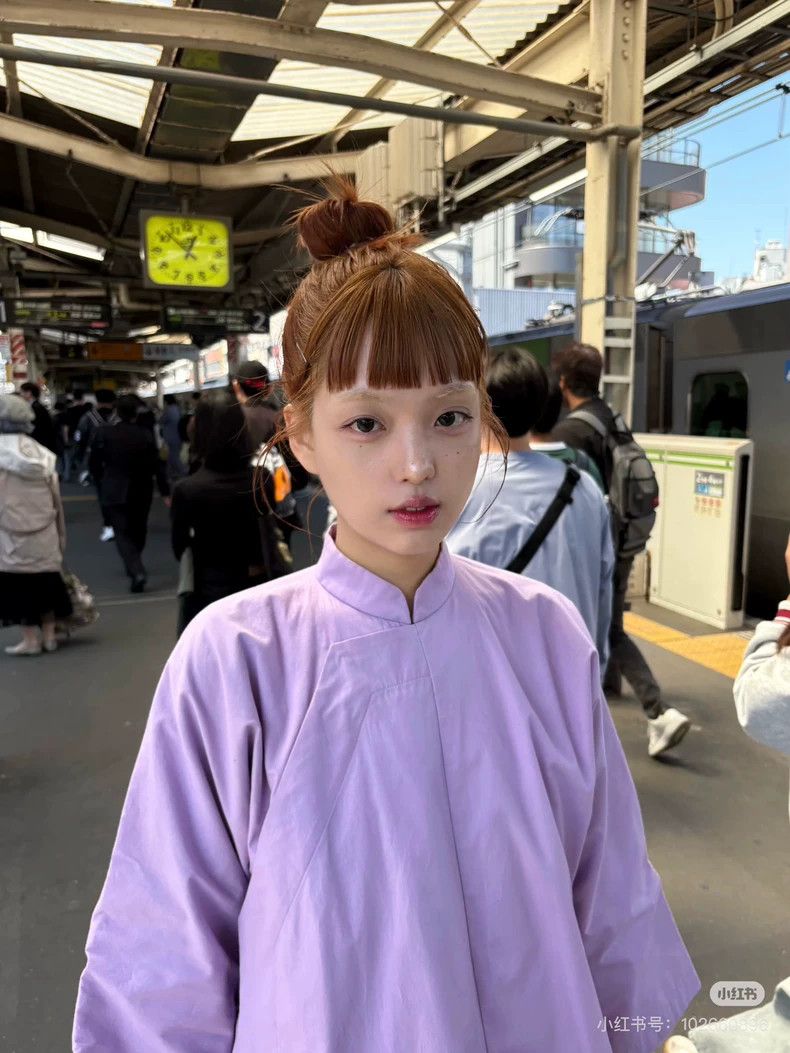 Comme des Garcons Comme des Garcons Purple Chinese-style vertical collar obl Size S / US 4 / IT 40 - 1 Thumbnail