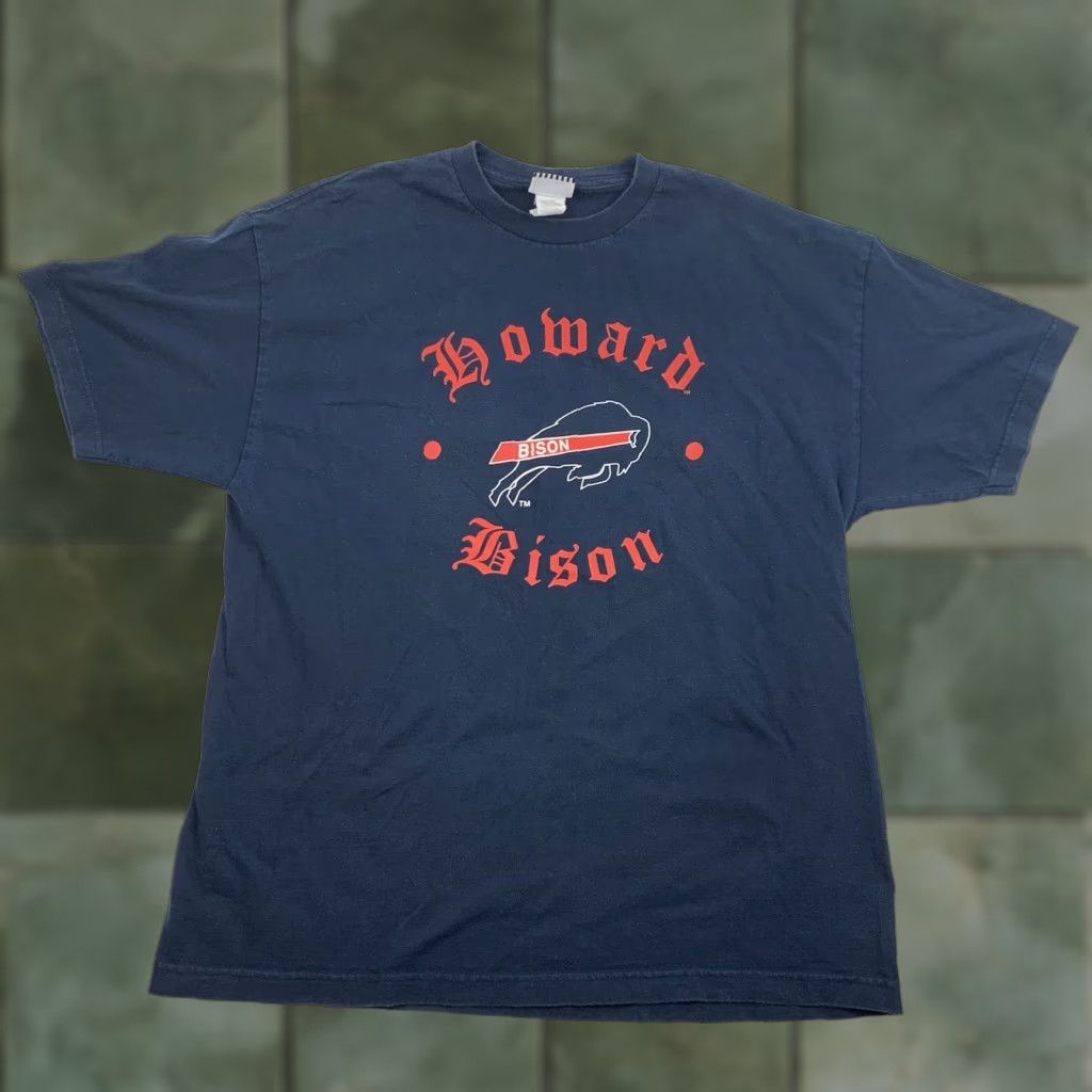 Vintage VINTAGE Howard Bison T Shirt Adult XL Blue College Sports School Foot Locker 90s Size US XL / EU 56 / 4 - 1 Thumbnail