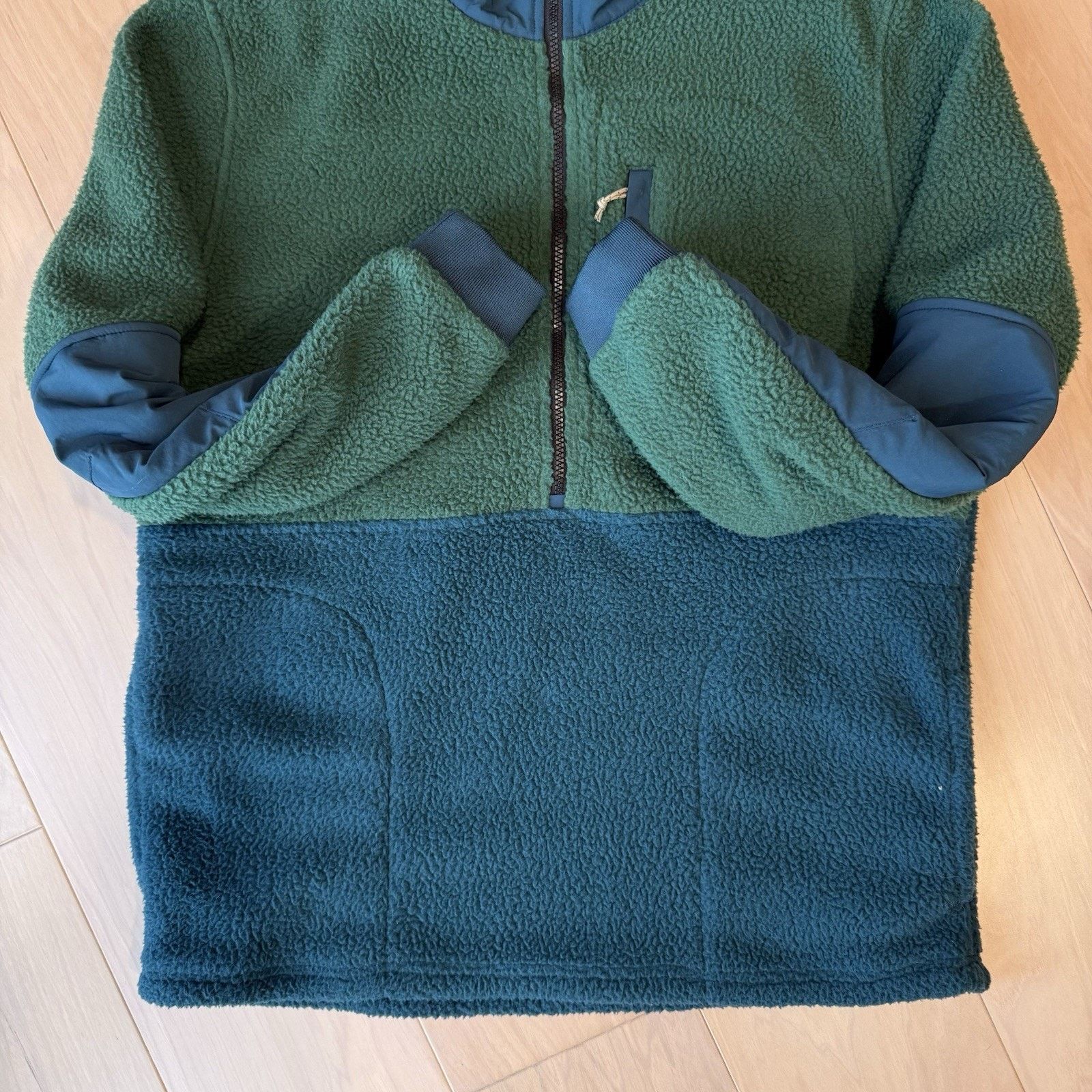 Topo Designs Topo Designs Mountain Fleece Pullover Large Green 1/2 Zip Size US L / EU 52-54 / 3 - 6 Thumbnail