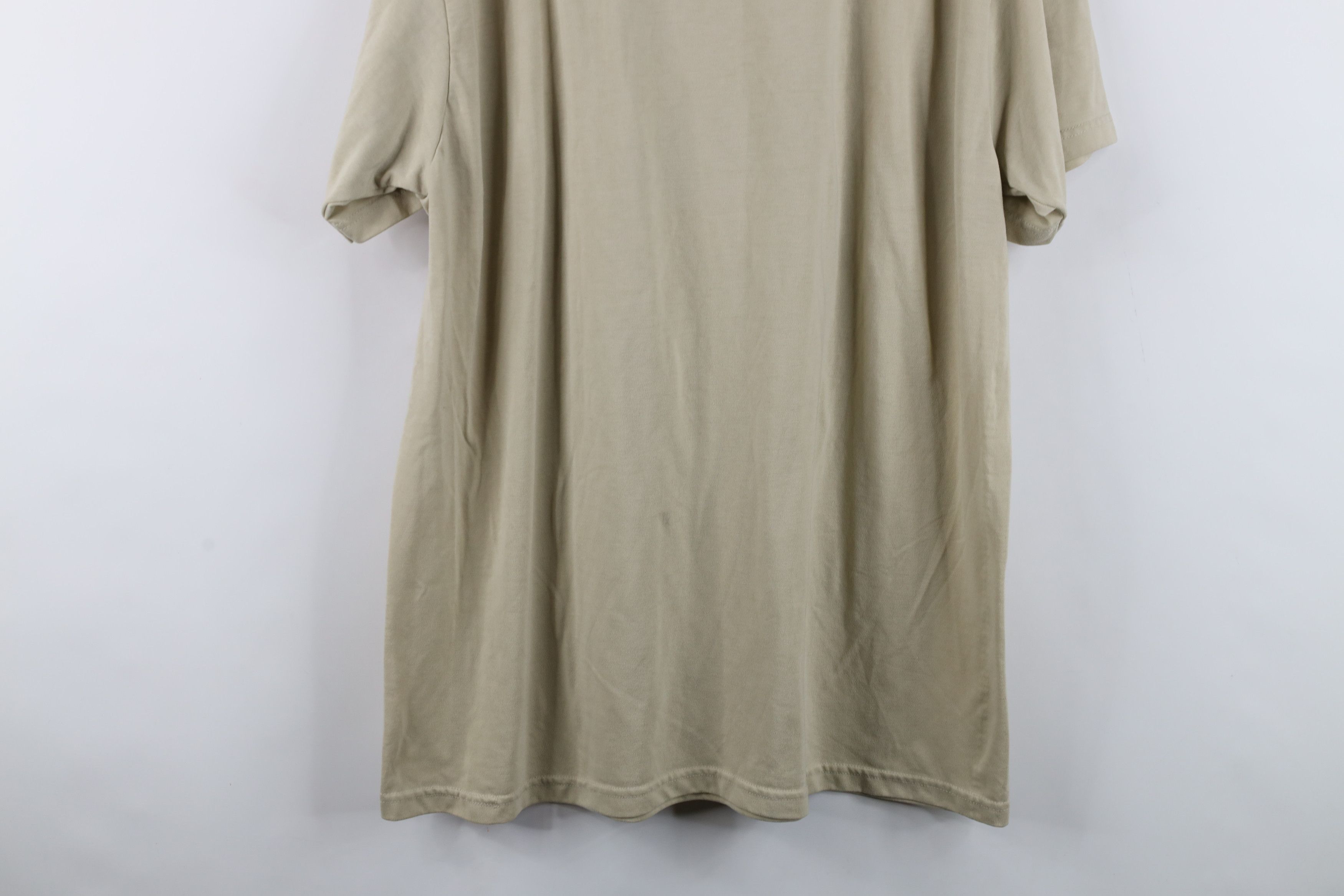Vintage Vintage 90s Streetwear Knit Short Sleeve T-Shirt Beige USA Size US XXL / EU 58 / 5 - 12 Thumbnail