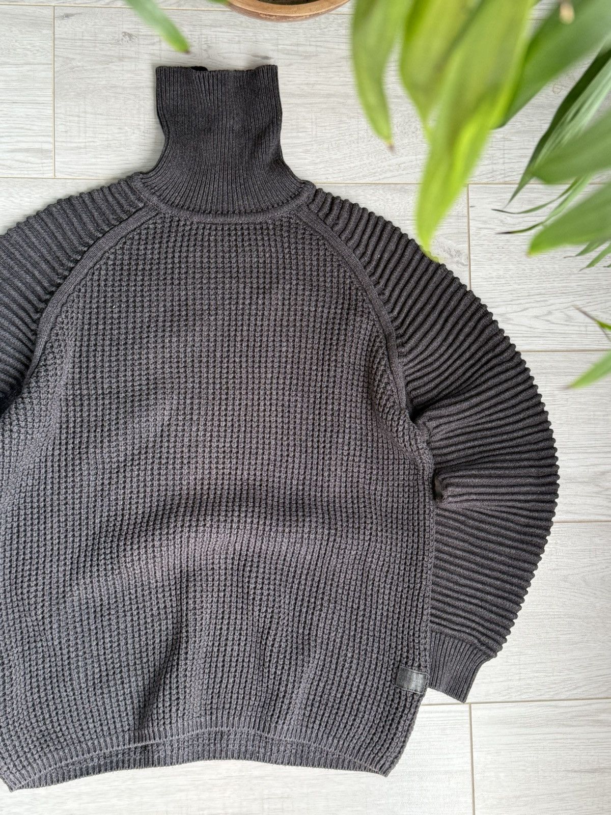 G-Star G-Star RAW Ribbed Turtleneck Sweater Chunky Knit Pullover Size US L / EU 52-54 / 3 - 1 Thumbnail