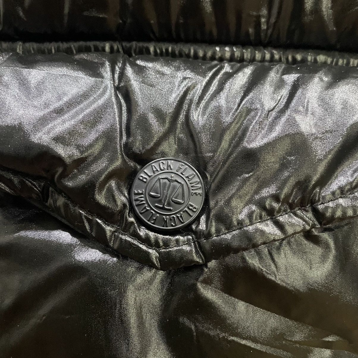 Japanese Brand Black flame puffer vest Size US M / EU 48-50 / 2 - 6 Thumbnail