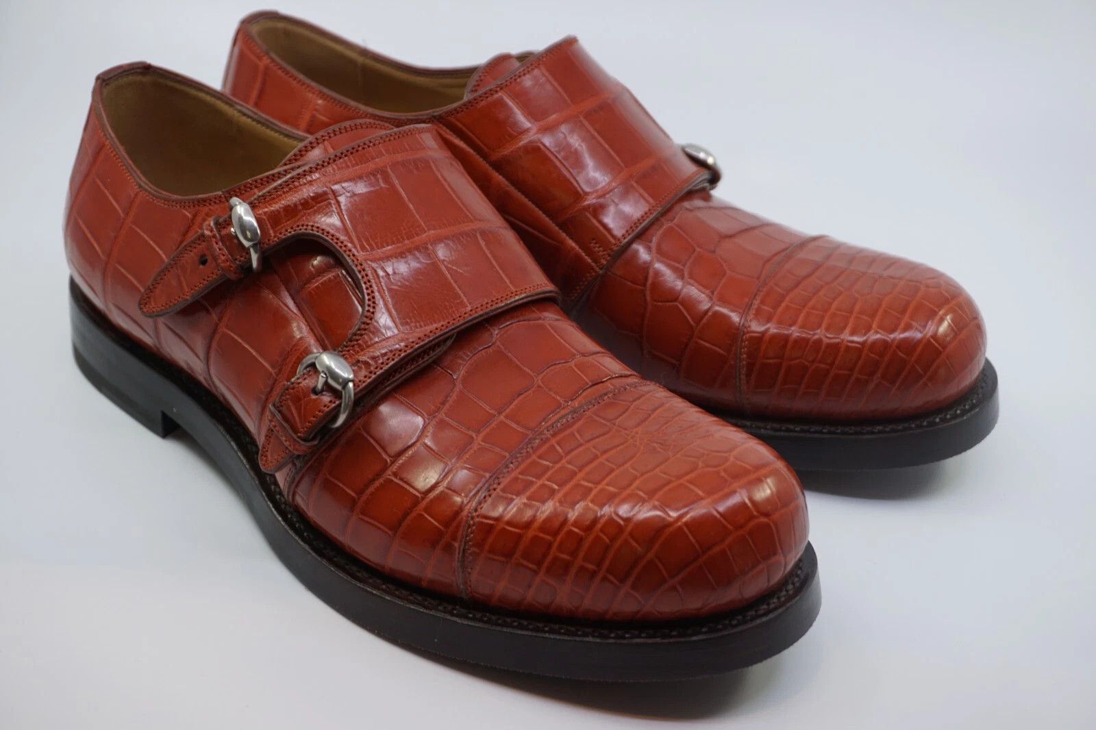 Gucci RARE Gucci Exotic Alligator Crocodile UK 7 US 7.5 Size US 7.5 / EU 40-41 - 1 Thumbnail
