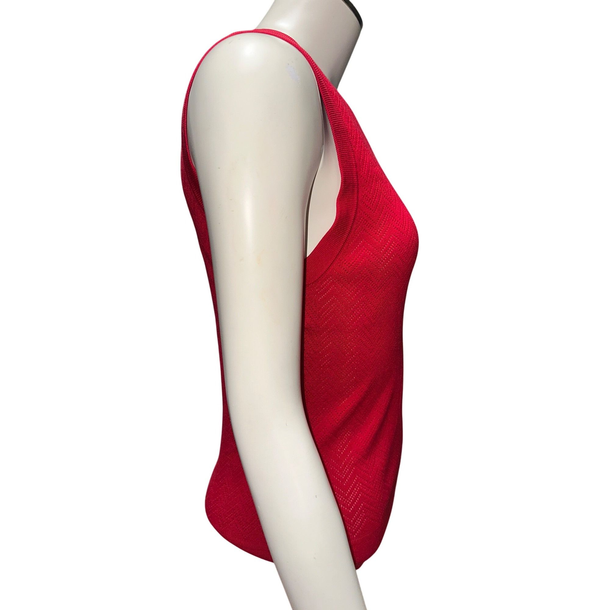 Ann Taylor Ann Taylor XS Red Silk Knit Sleeveless Top Vintage Minimalis Size XS / US 0-2 / IT 36-38 - 4 Thumbnail