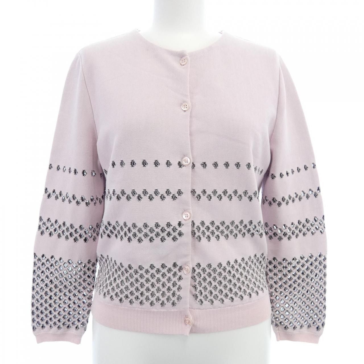 Dior Dior Christian Dior Knit Cardigan Textile Tops 4C24167AM527 DUTY FREE for USA Size ONE SIZE - 1 Thumbnail