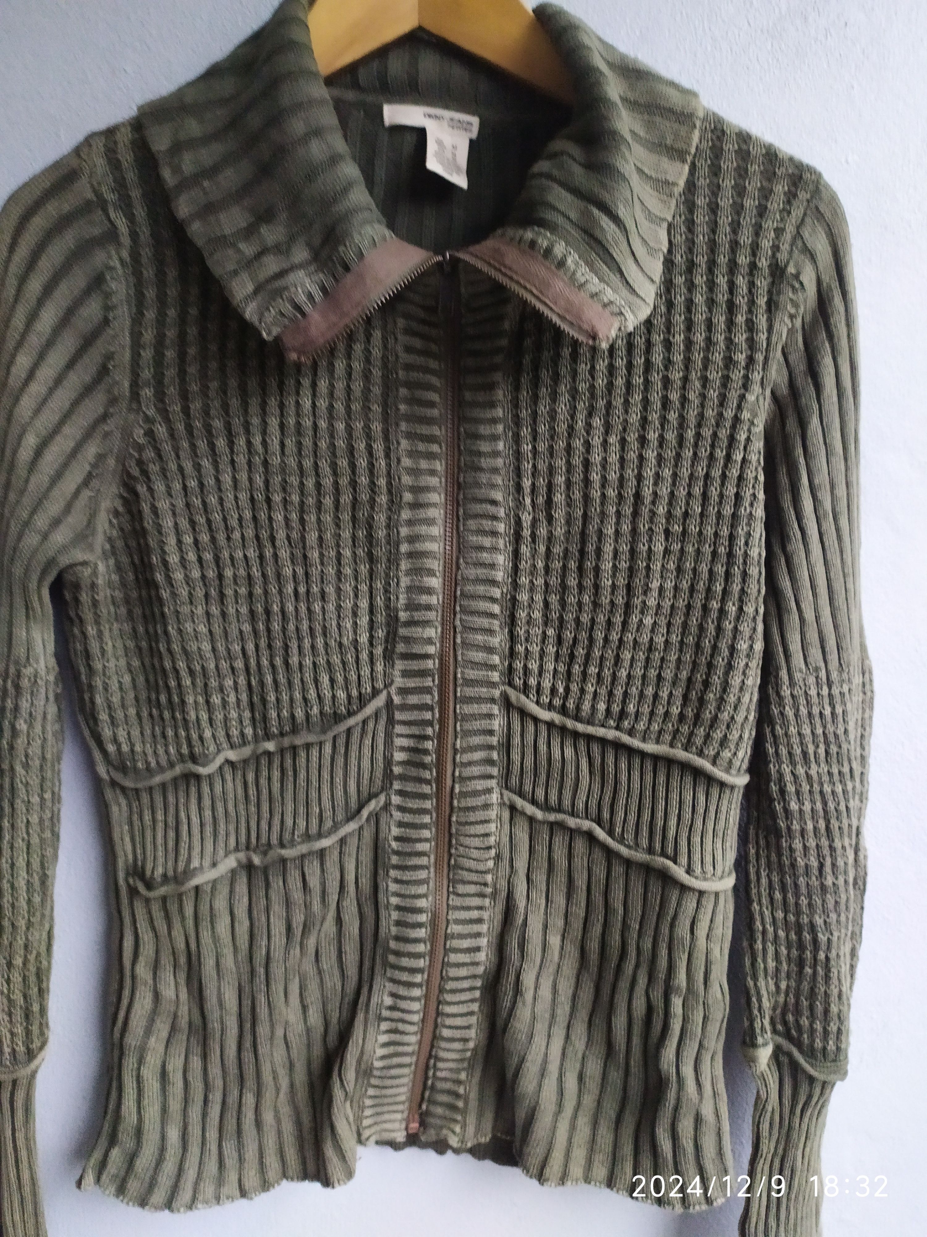 If Six Was Nine × Japanese Brand × Le Grande Bleu (L.G.B.) vintage DKNY JEANS Knit Zip-up i6w9 LGB style Size US M / EU 48-50 / 2 - 7 Thumbnail