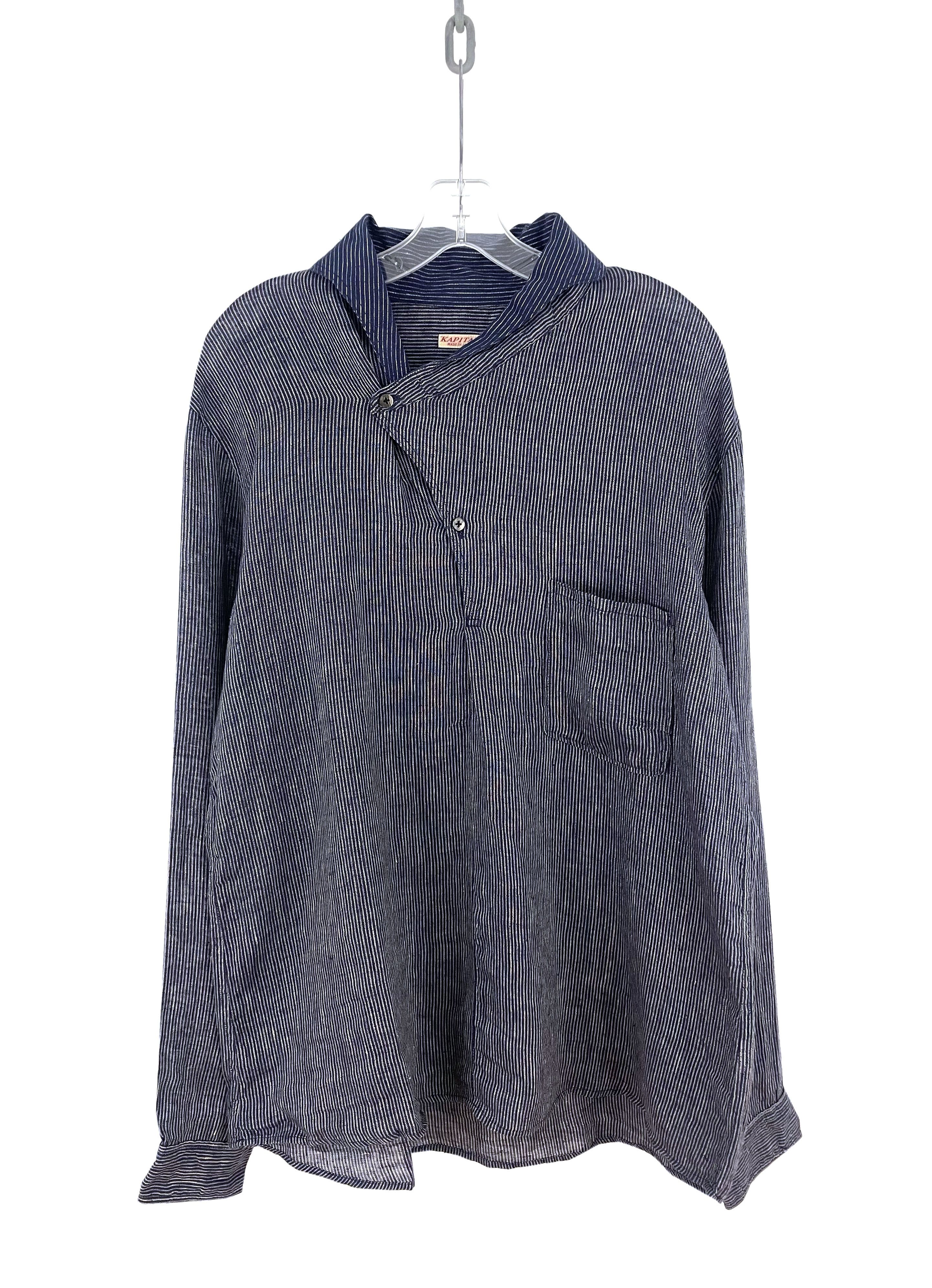 Kapital Striped Linen Buttonup Size US L / EU 52-54 / 3 - 1 Thumbnail