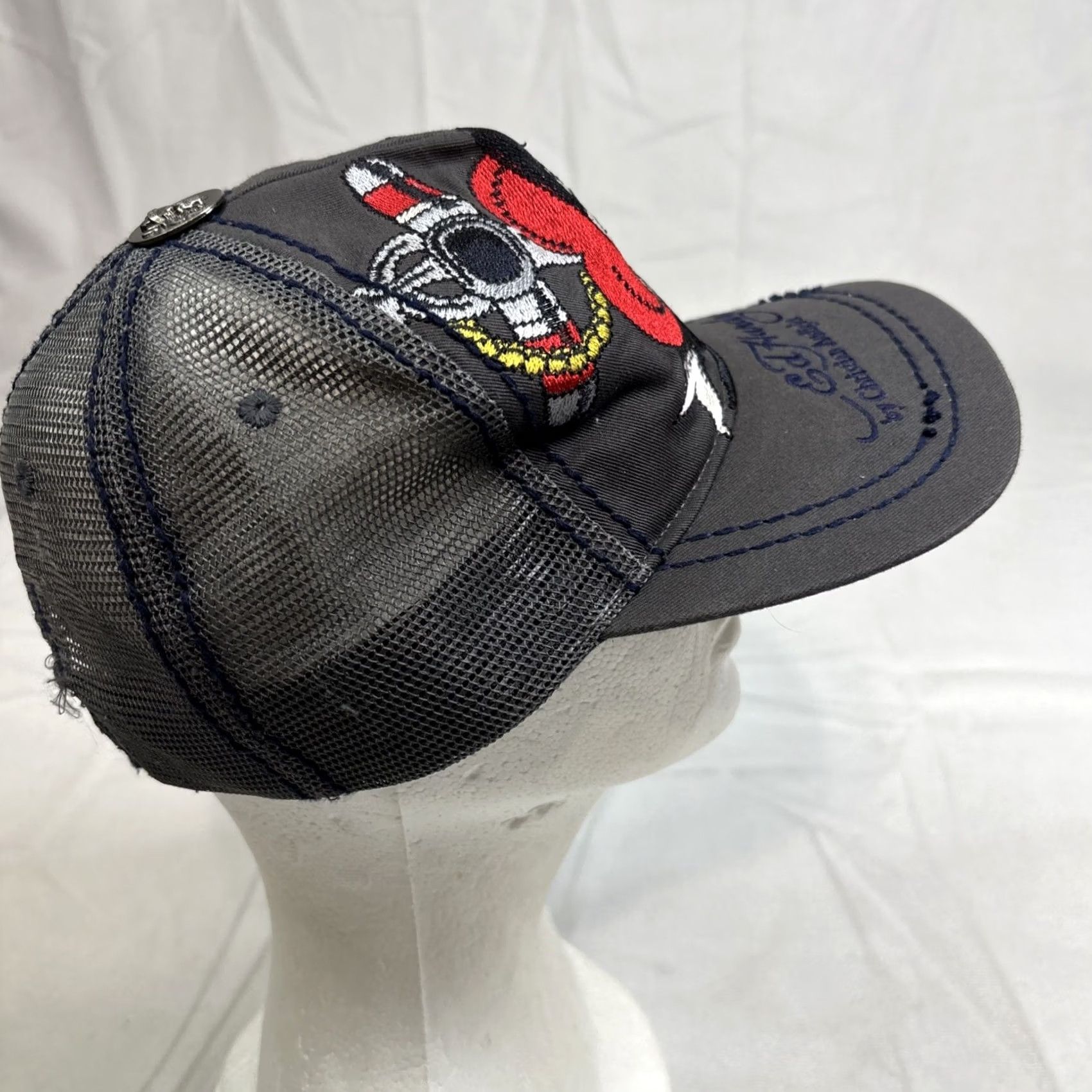 Ed Hardy VINTAGE Ed Hardy Trucker Hat OS Anchor Heart Embroidered Y2K Christian Audigier Size ONE SIZE - 4 Thumbnail