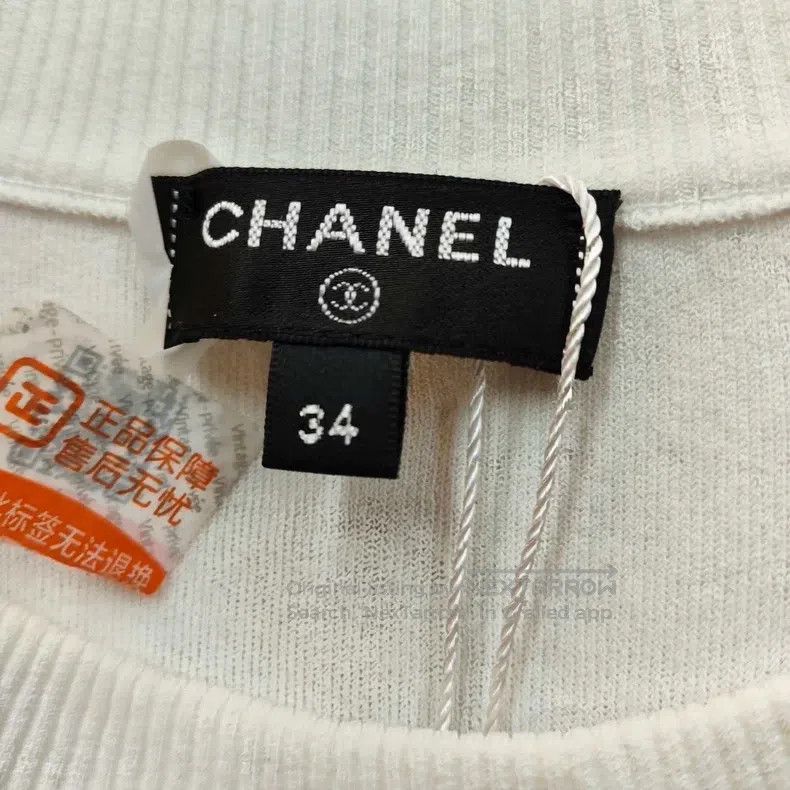 Chanel Chanel Three-dimensional water drop white short sleeves Size XXS / US 00 / IT 34 - 4 Thumbnail