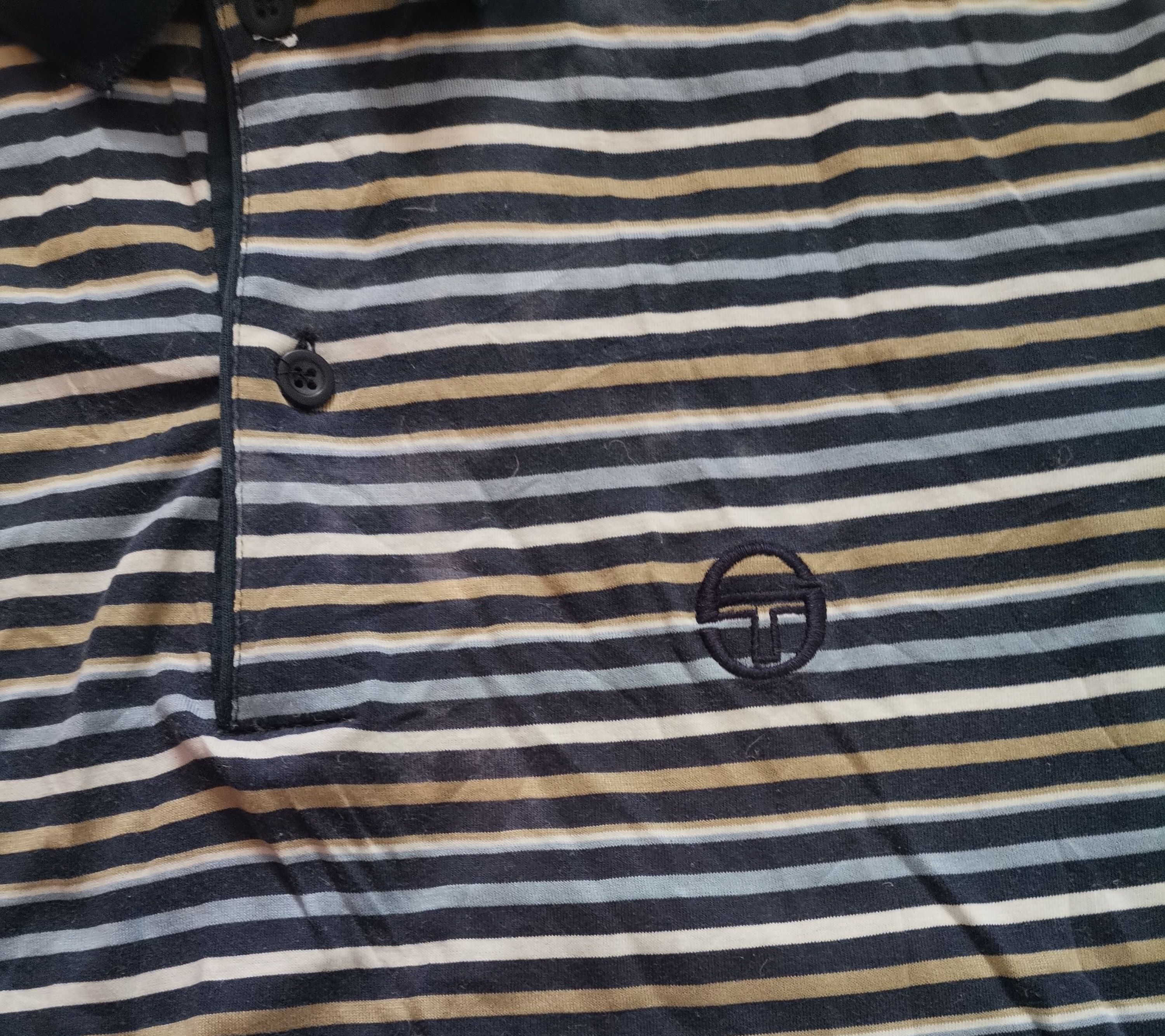 Sergio Tacchini Vintage Sergio Tacchini Striped Polo Size US M / EU 48-50 / 2 - 2 Thumbnail