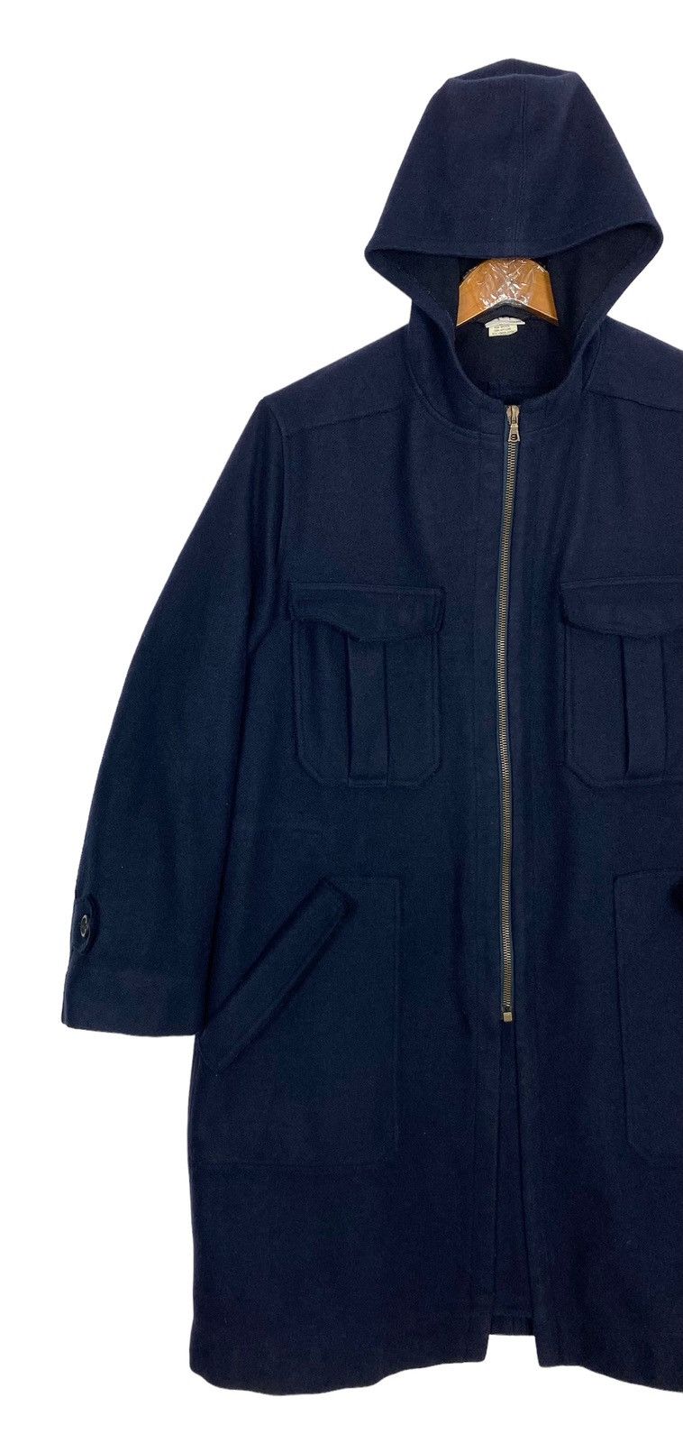 Dries Van Noten Vintage Dries Van Noten Wool Military Coat Hoodie Belgium Size US L / EU 52-54 / 3 - 3 Thumbnail
