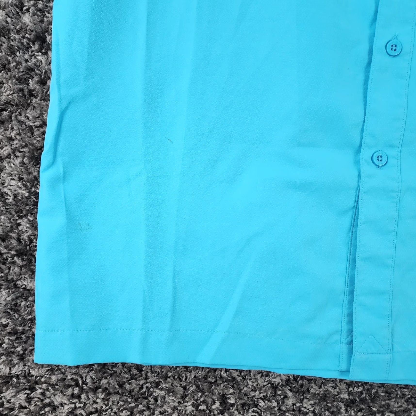 Habitat Habit Mens Blue Short Sleeve Button-Up 100% Polyester Size M Size US 31 - 2 Thumbnail