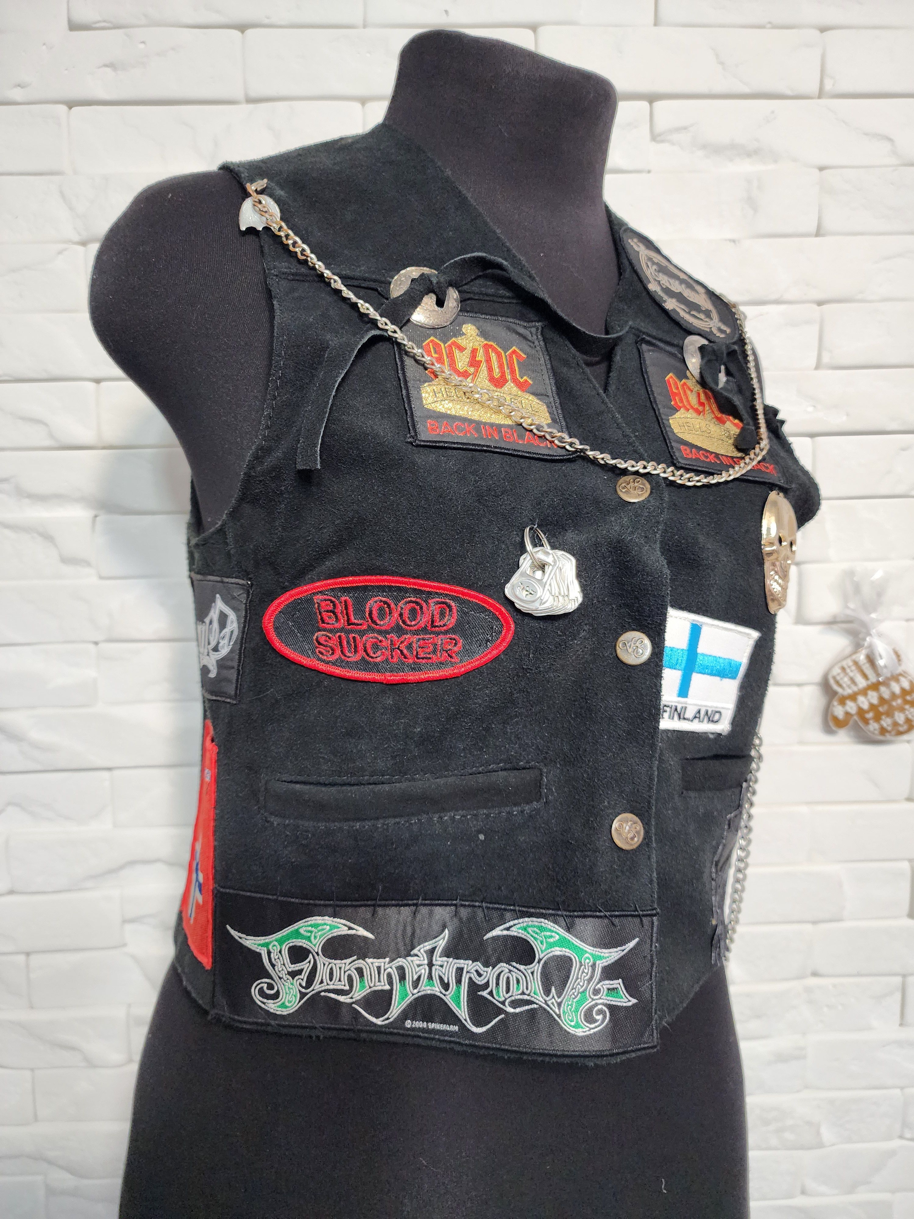Other Black Suede Vest: Women's Sleeveless Top with Patches. Size S / US 4 / IT 40 - 3 Thumbnail