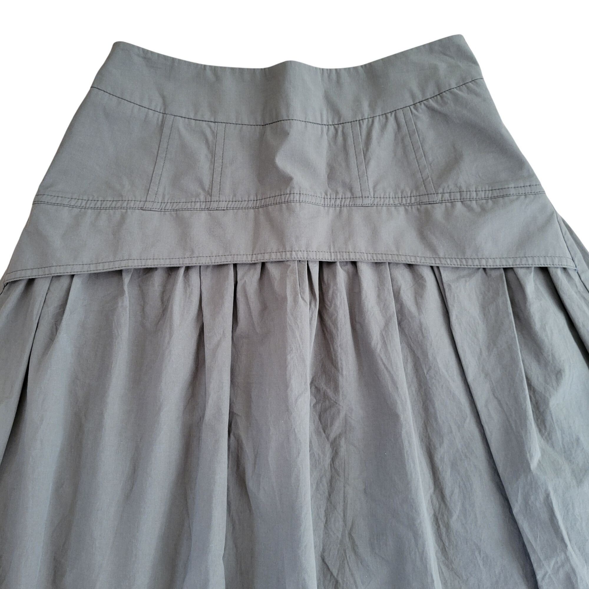 Vintage Tuckernuck Army Green Maxi Skirt XS Cotton High Waisted A Li Size 26" / US 2 / IT 38 - 3 Thumbnail
