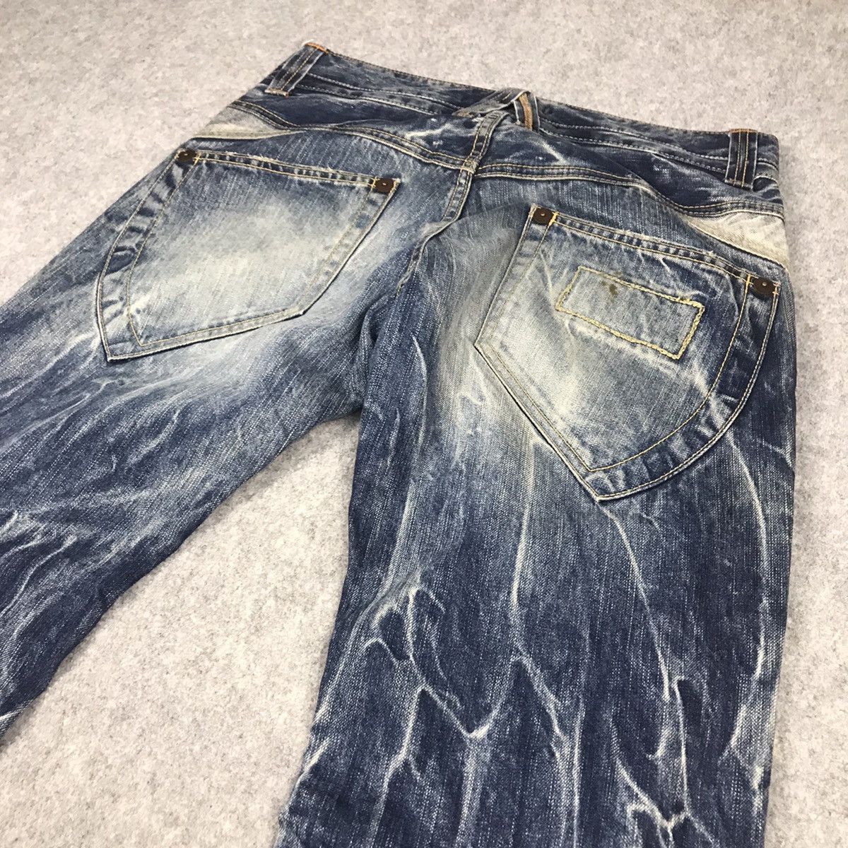 Japanese Brand FLARE DENIM BLUE WAY JAPANESE BOOTCUT DENIM PANTS 136 Size US 30 / EU 46 - 11 Thumbnail