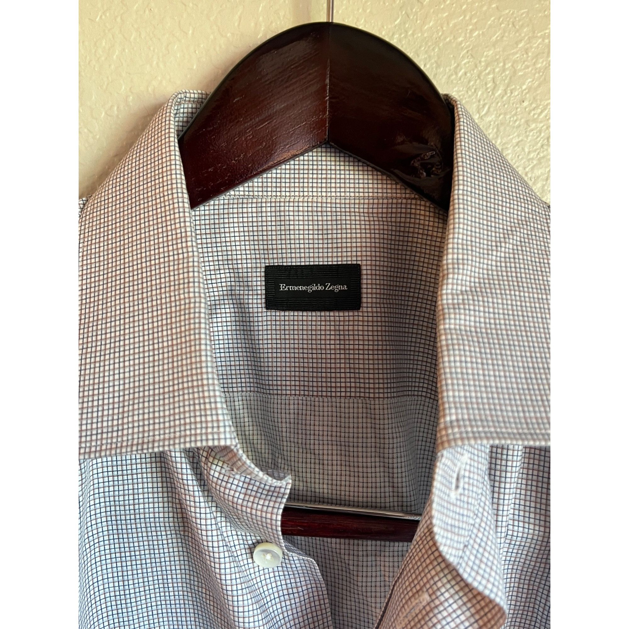 Ermenegildo Zegna Ermenegildo Zenga Long Sleeve Button Up Shirt - Size 16.5 Size US L / EU 52-54 / 3 - 2 Thumbnail