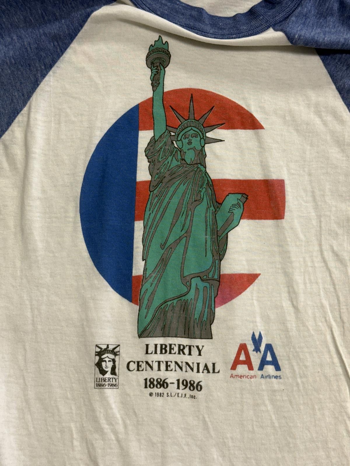 Other Vintage Statue of Liberty Baseball Tee 1886-1986 Centenial L Size US S / EU 44-46 / 1 - 3 Thumbnail