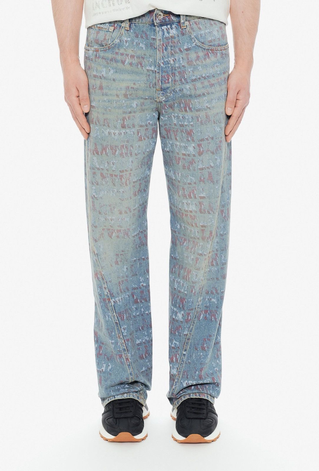 Designer × Future × Lanvin Last Size Lanvin x Future Logo-Print Jeans Size US 30 / EU 46 - 1 Thumbnail