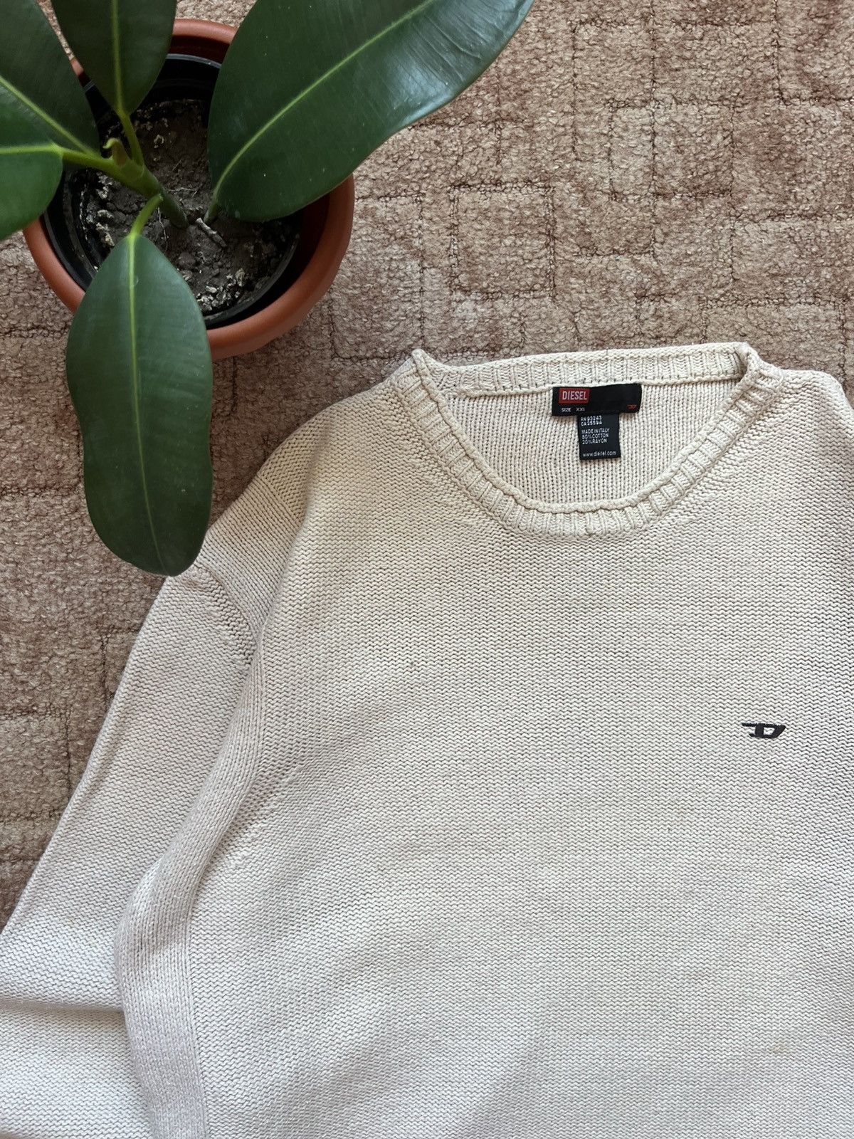 Diesel Diesel Vintage Knit Sweater Men's 90s Big Logo Made In Italy Size US L / EU 52-54 / 3 - 2 Thumbnail