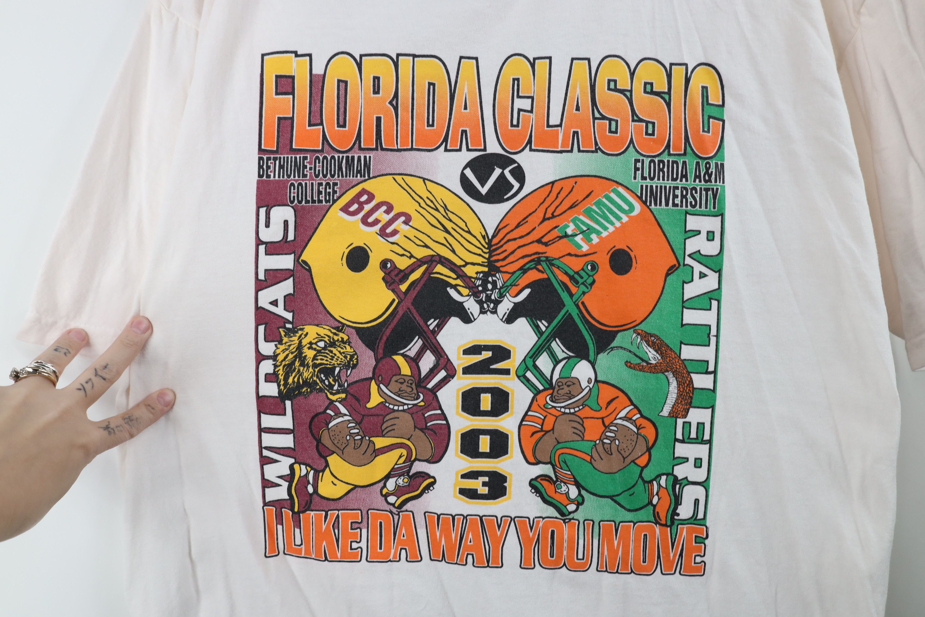 Vintage Vintage Bethune Cookman vs Florida A&M Football T-Shirt Size US XXL / EU 58 / 5 - 4 Thumbnail