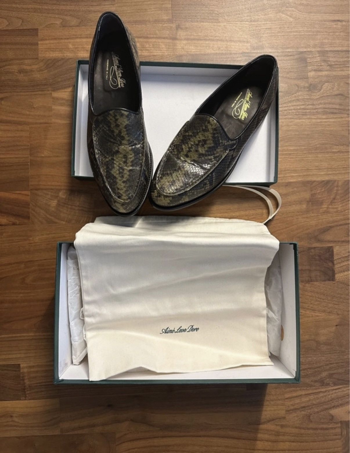 Aime Leon Dore Aimé Leon Dore venetian loafer snakeskin Size US 12 / EU 45 - 2 Thumbnail