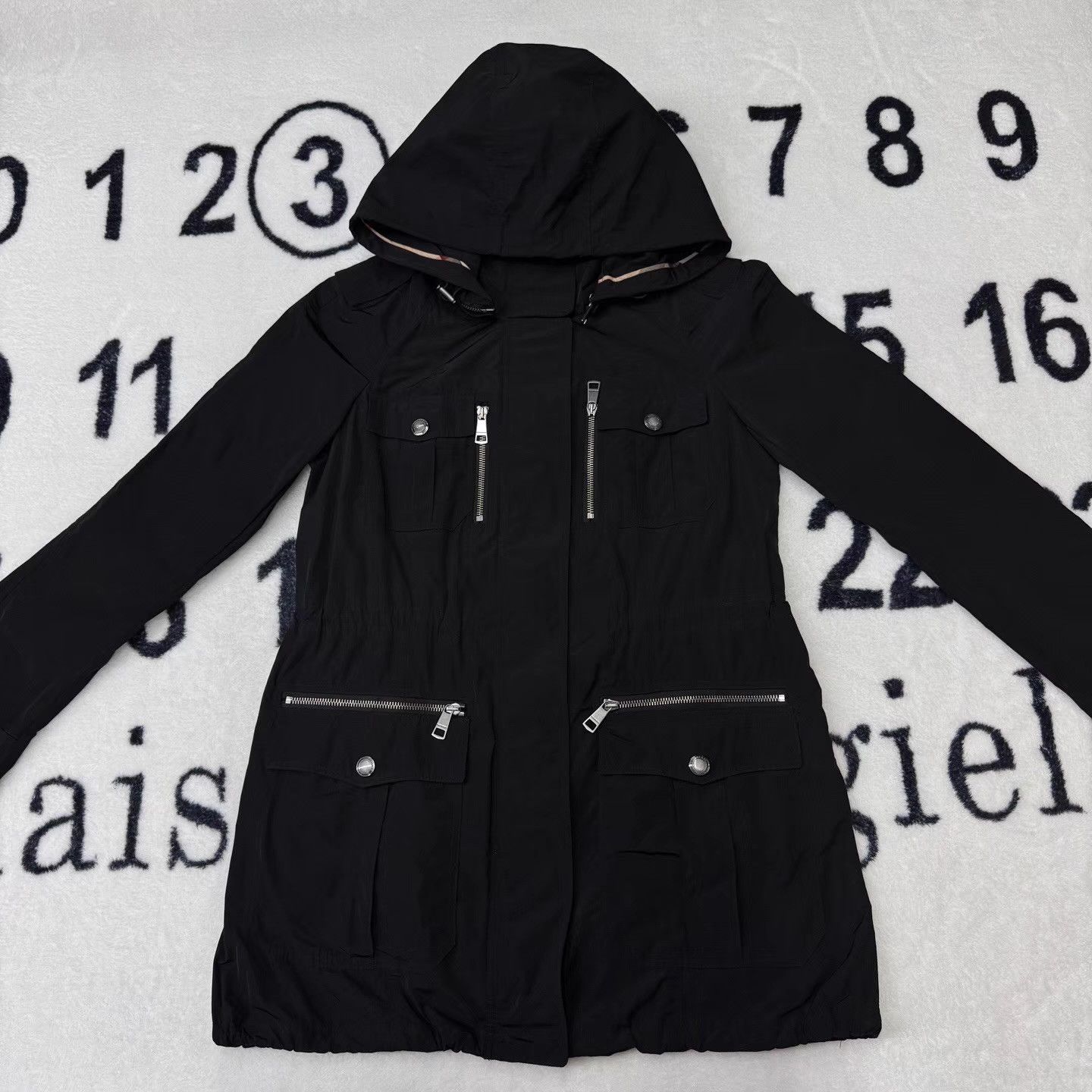 Burberry Burberry Black Multi-Pocket Waist-Tied Trench Coat Q10 Size US L / EU 52-54 / 3 - 1 Thumbnail