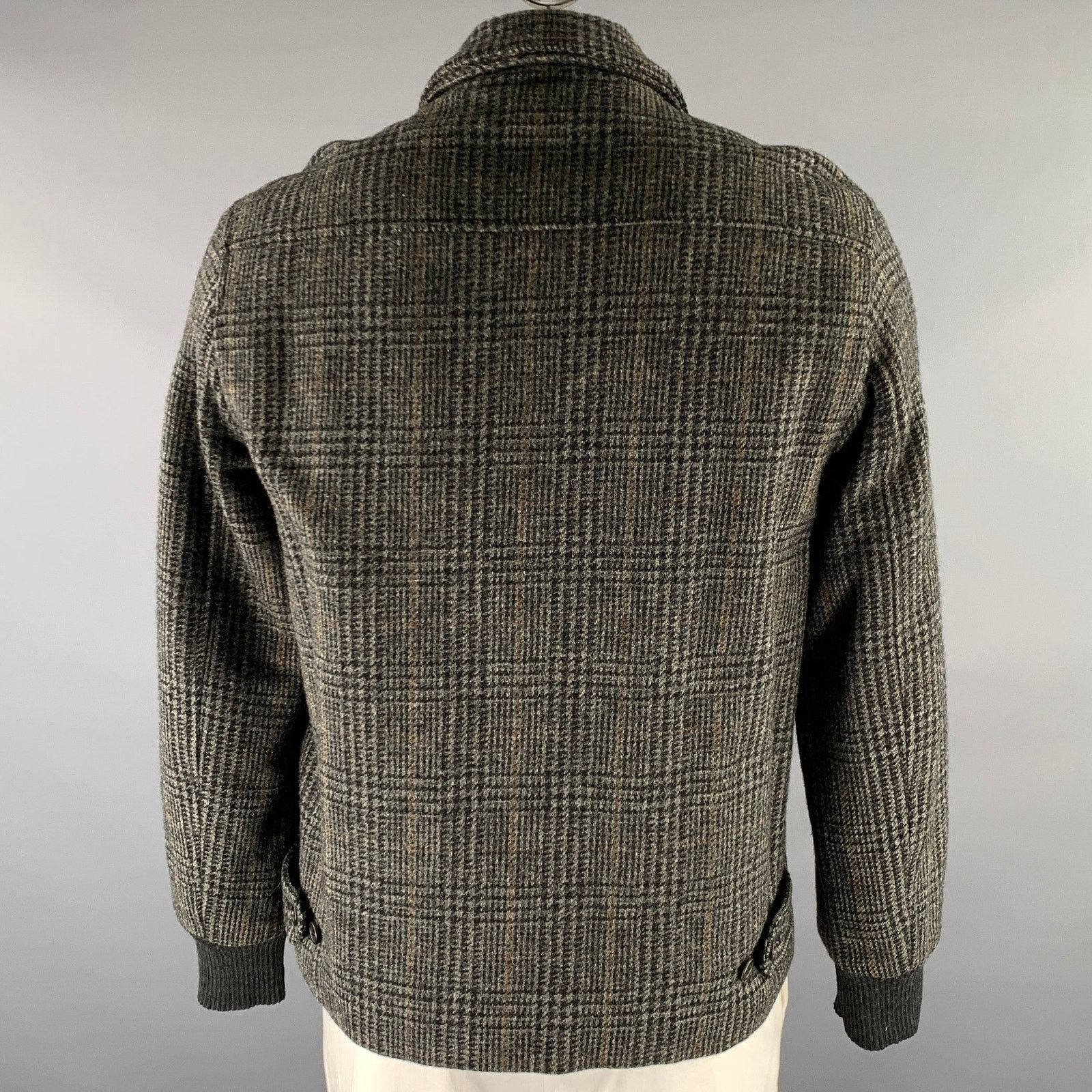 Marc Jacobs MARC JACOBS Size L Grey Black Glen Check Wool Zip Up Jacket Size US L / EU 52-54 / 3 - 4 Thumbnail