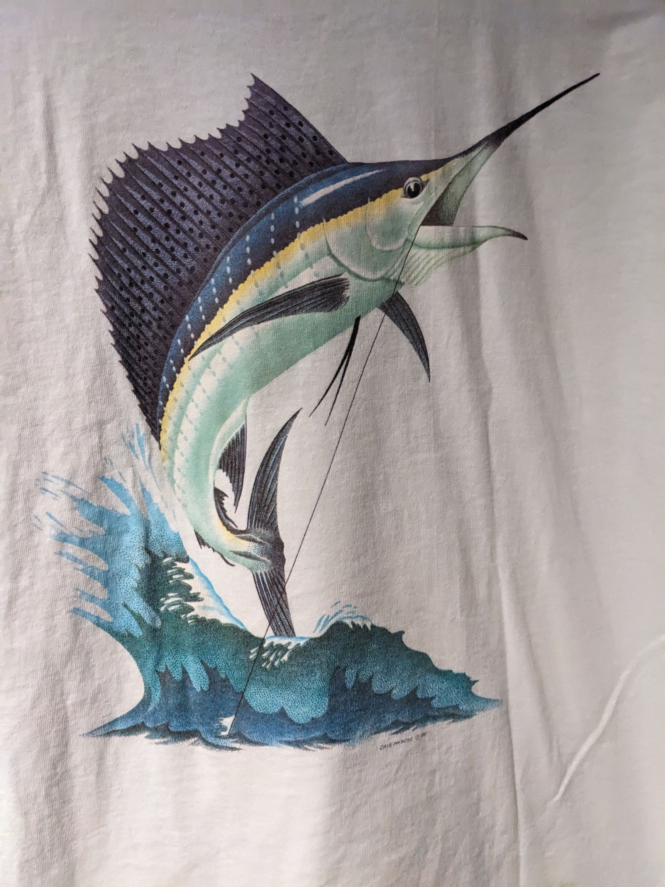 Vintage Vintage 1988 Florida Keys Marlin Sailfish Animal T-shirt Size US XL / EU 56 / 4 - 2 Thumbnail