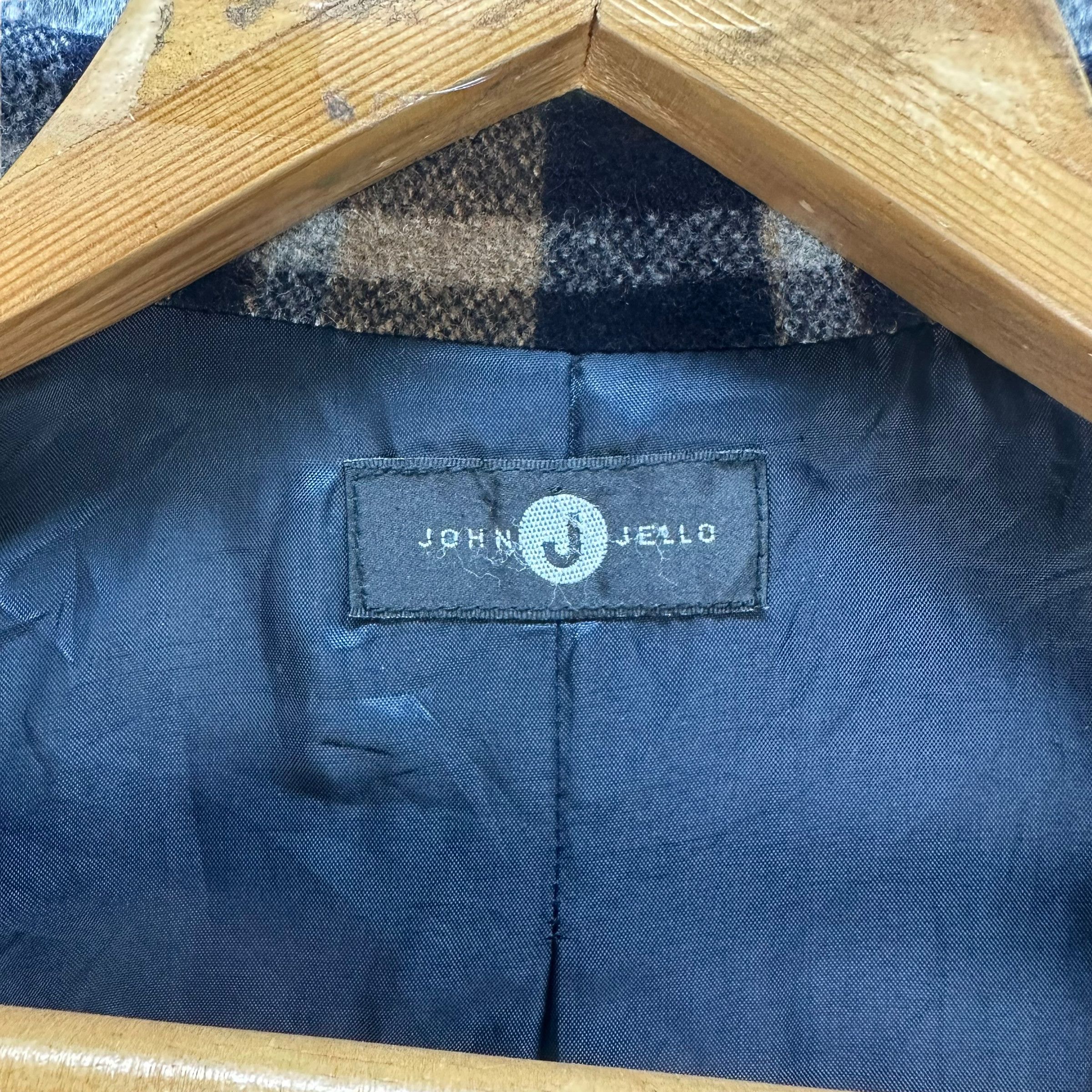 Japanese Brand JOHN JELLO TARTAN WOOL FLANNEL JACKET #8069-200 Size XL / US 12-14 / IT 48-50 - 7 Thumbnail