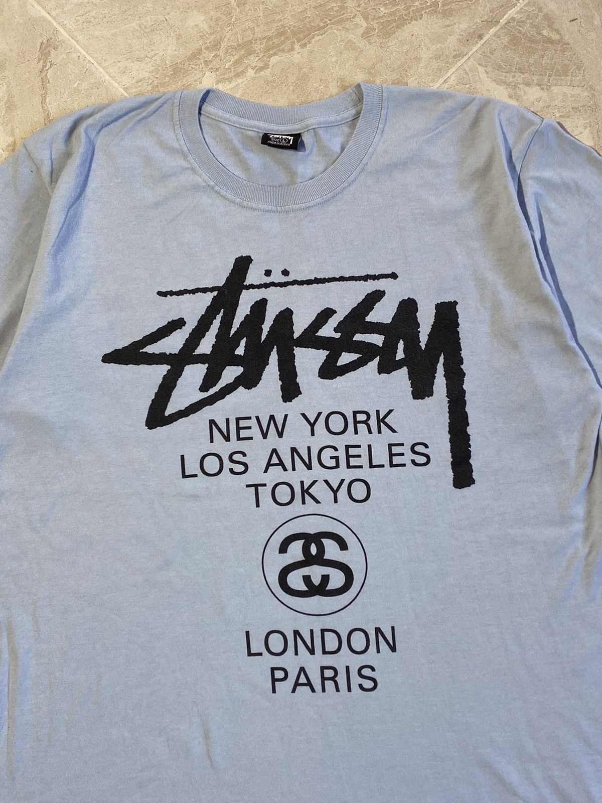 Stussy × Vintage Stussy y2k streetwear style city tour logo t-shirt Size US L / EU 52-54 / 3 - 3 Thumbnail