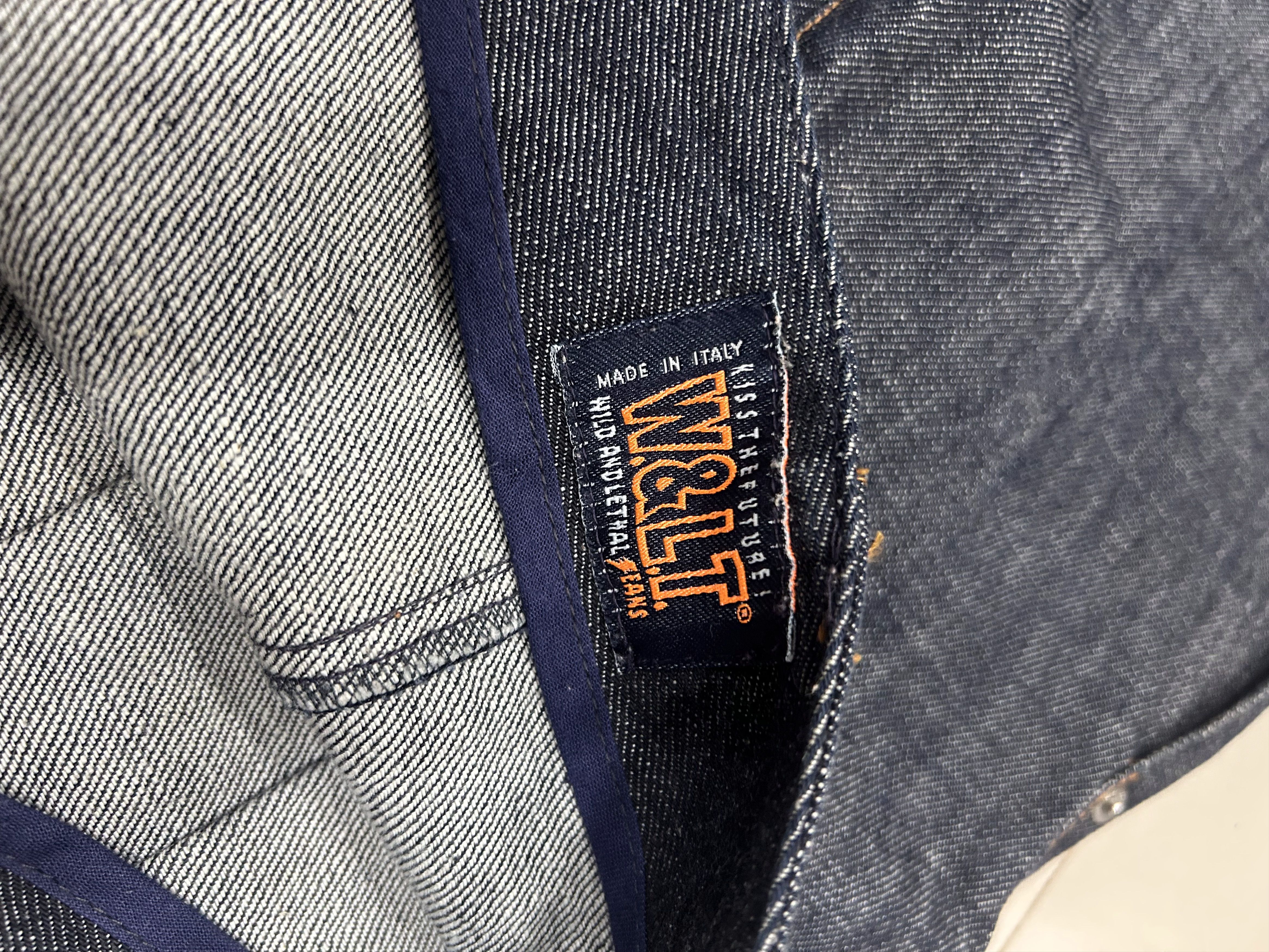 W&LT Vintage W. & L.T. "Kiss the Future" Archival Denim Skirt. Size 30" / US 8 / IT 44 - 2 Thumbnail