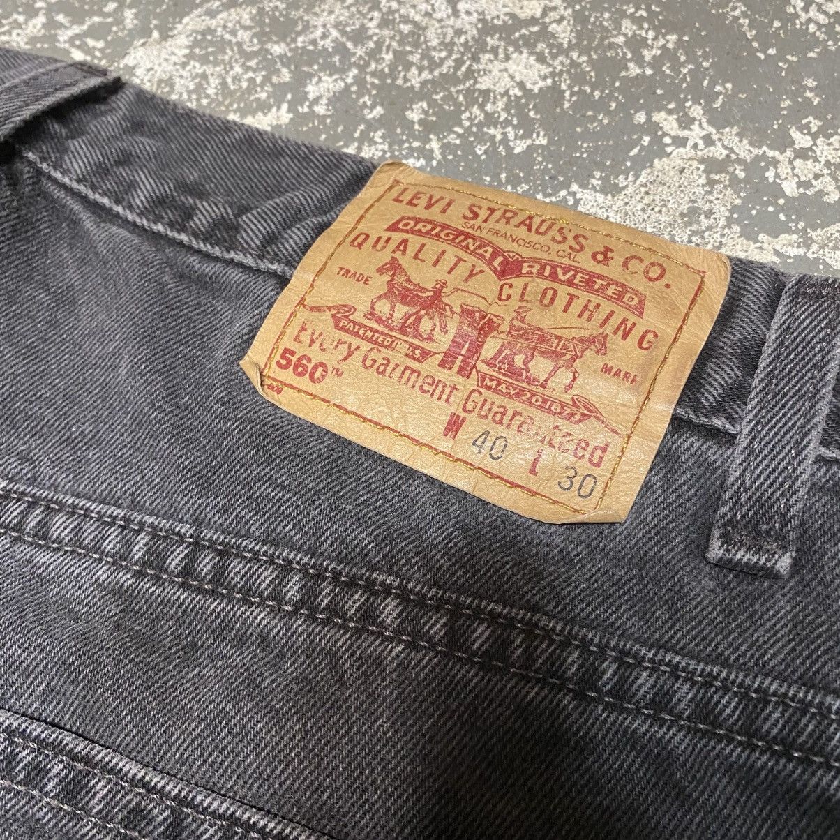 Japanese Brand × Levi's × Vintage Vintage Levi’s 560 Error Double Tab Pocket Black Jeans 90s Size US 38 / EU 54 - 6 Thumbnail