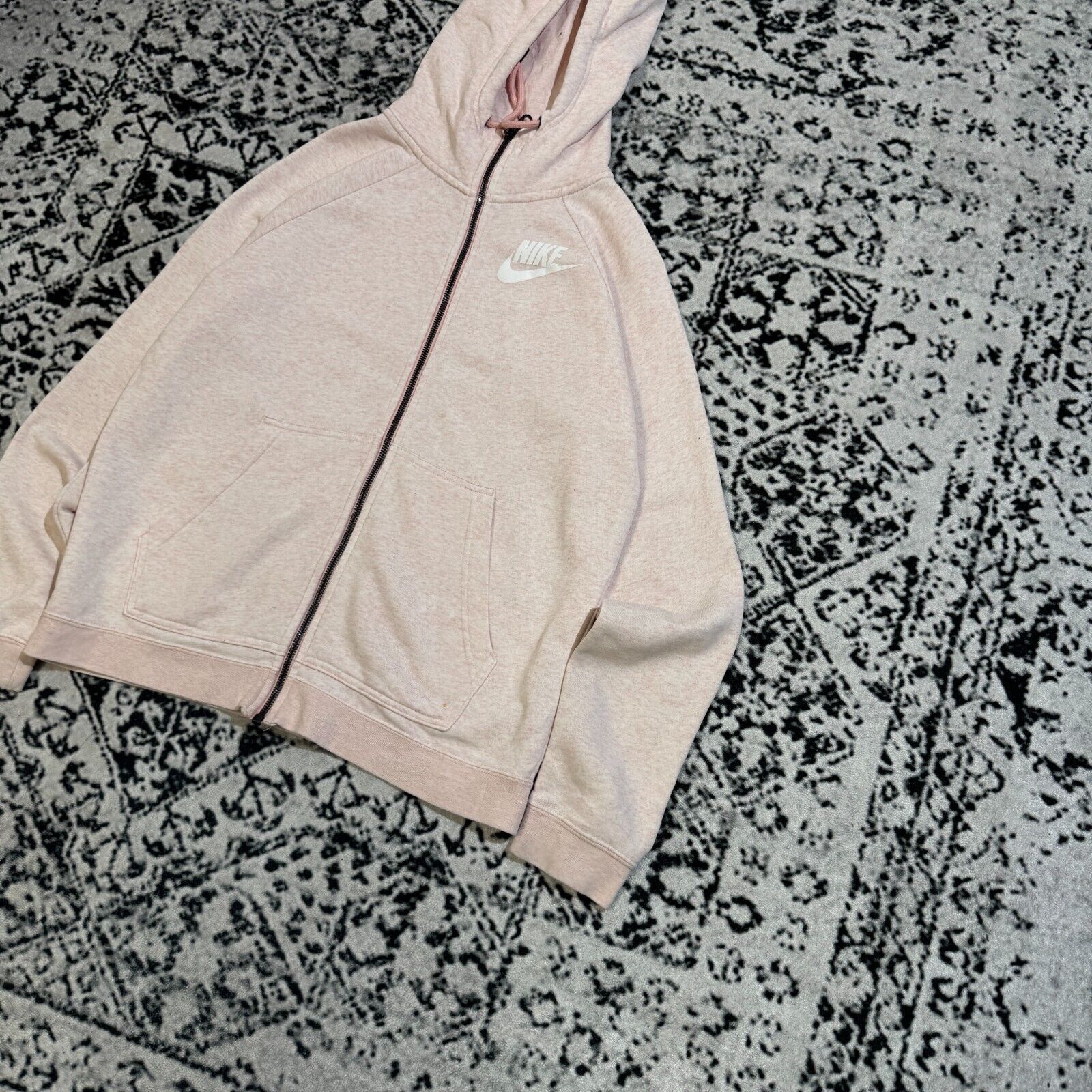 Nike × Vintage Vintage Nike Women's Pink Cotton Zip Hoodie Size S Tech Size US S / EU 44-46 / 1 - 3 Thumbnail