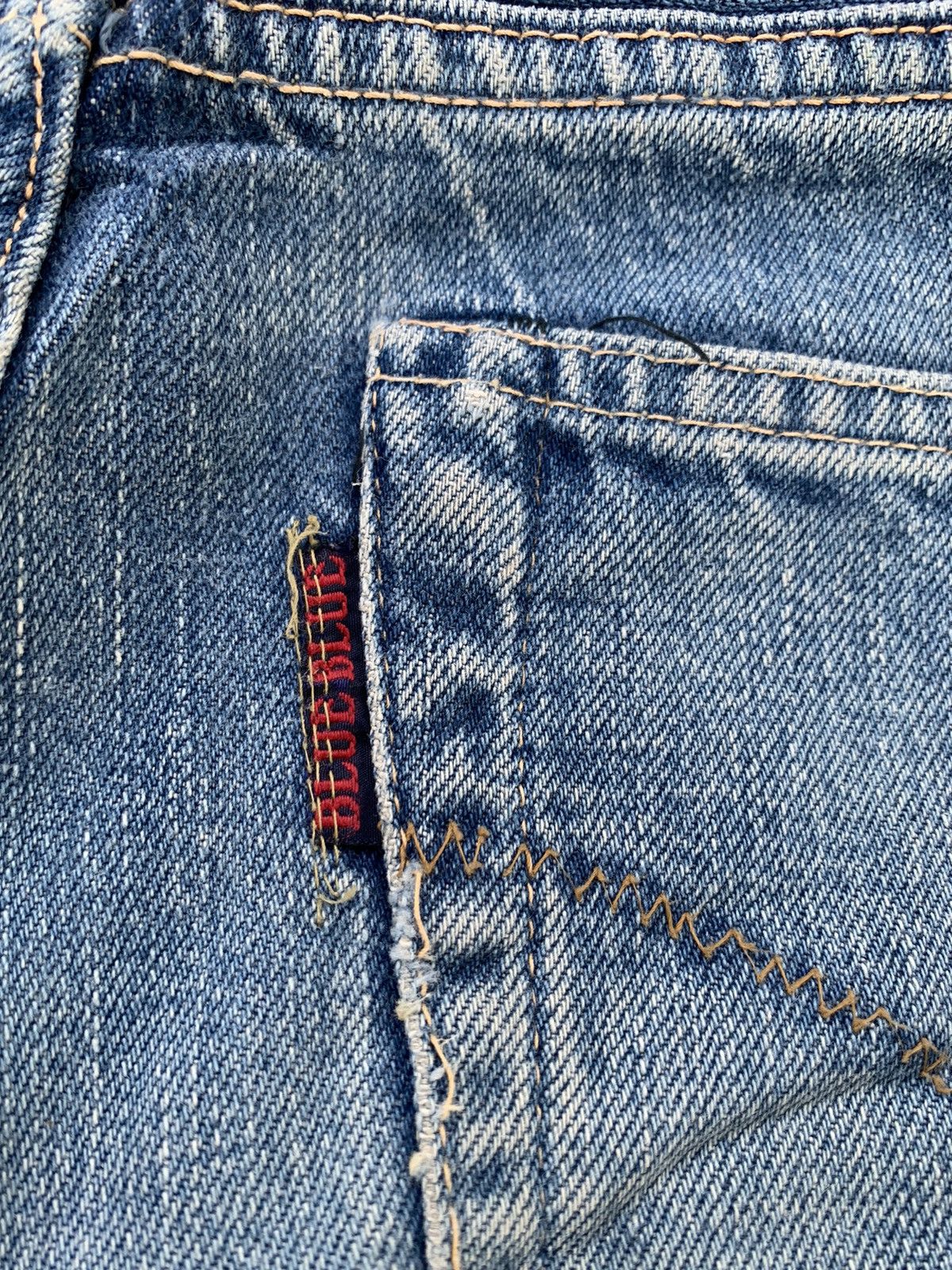 Kapital BLUE BLUE JAPAN INDIGO SELVEDGE RUSTY DISTRESSED DENIM Size US 31 - 15 Thumbnail