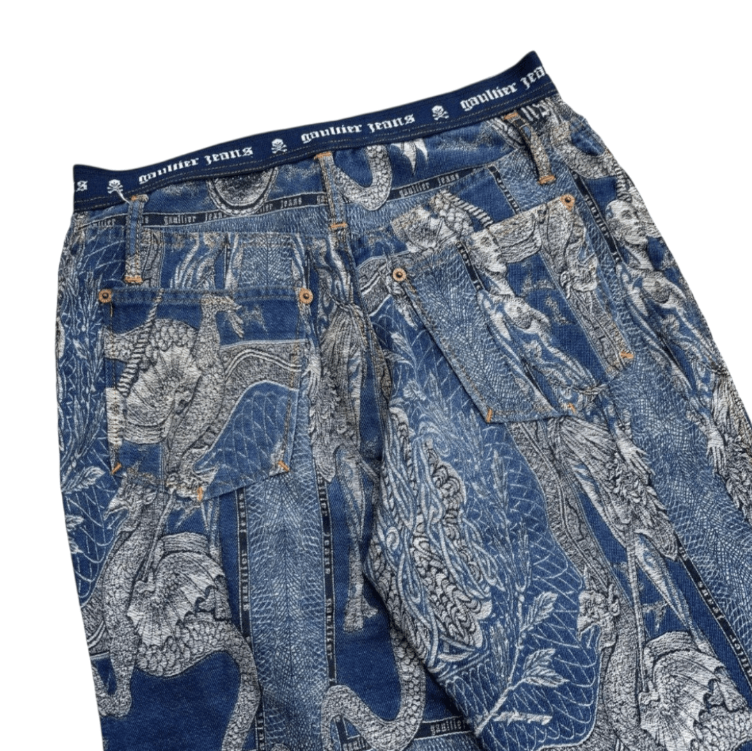 Jean Paul Gaultier Jean Paul Gaultier Dragon Tattoo Pants FW 95 Size US 28 / EU 44 - 12 Thumbnail