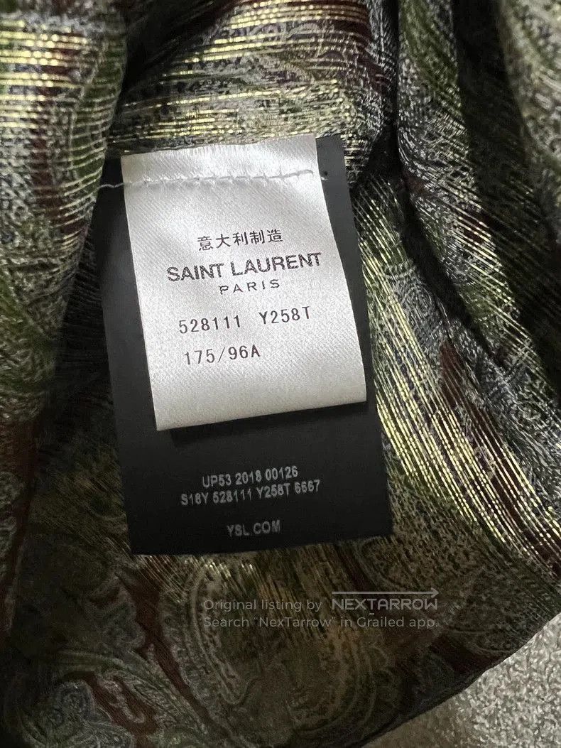 Saint Laurent Paris Saint Laurent Men's Metallic Casual Shirt. Size US S / EU 44-46 / 1 - 6 Thumbnail