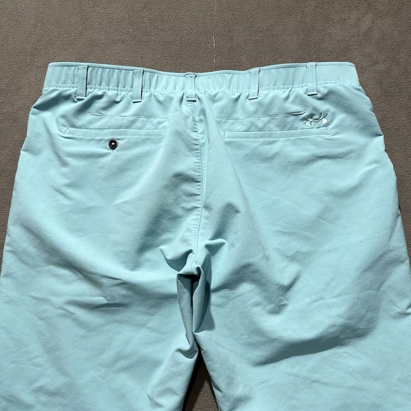 Under Armour Under Armour Pants Mens 40x30 Blue Match Play Elastic Waist Golf Stretch Chino Regular Straight Pocket Front Flat Front Size US 40 / EU 56 - 4 Thumbnail